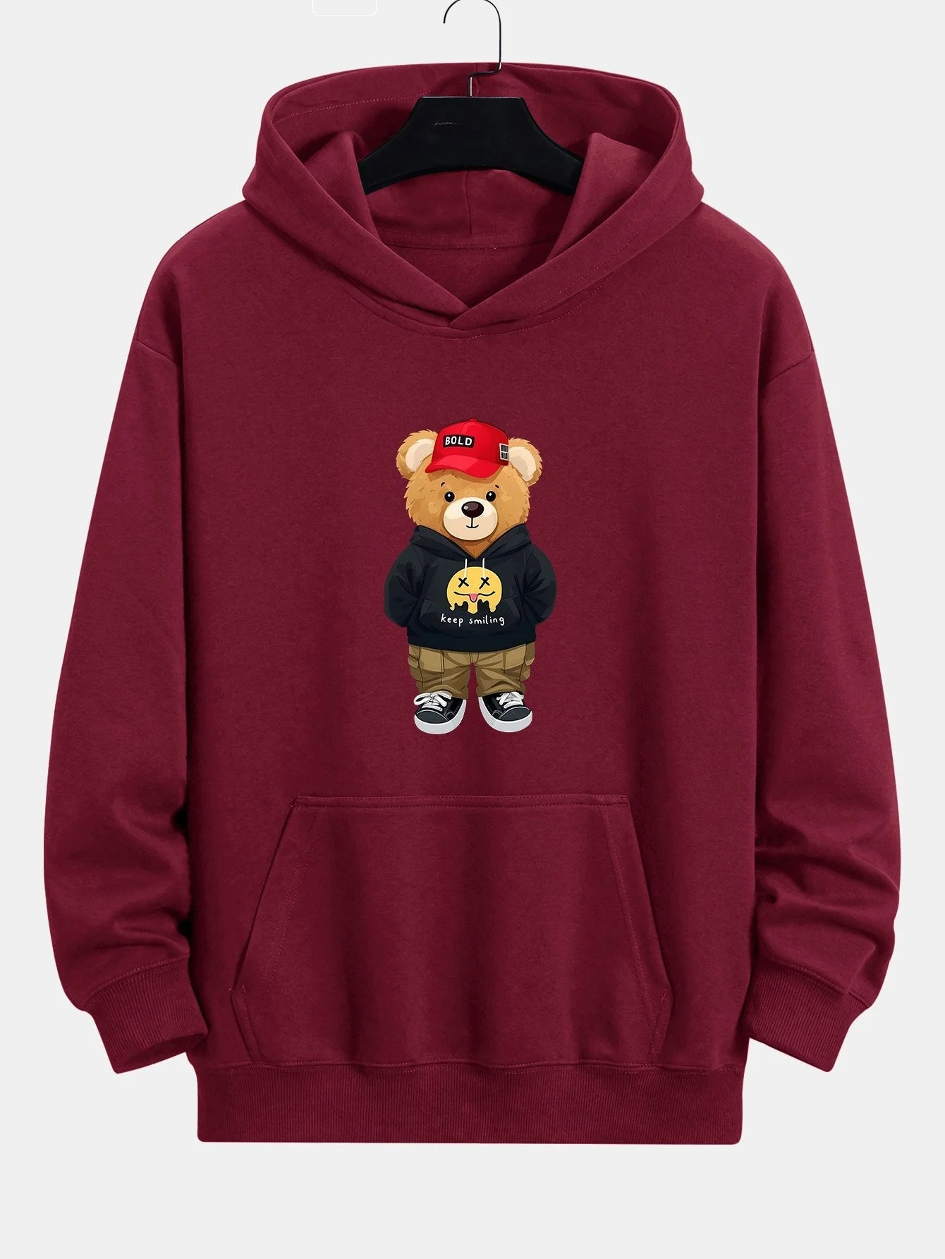 Gideon | Hip Hop Bear Print Relax Fit Hoodie - Image 8