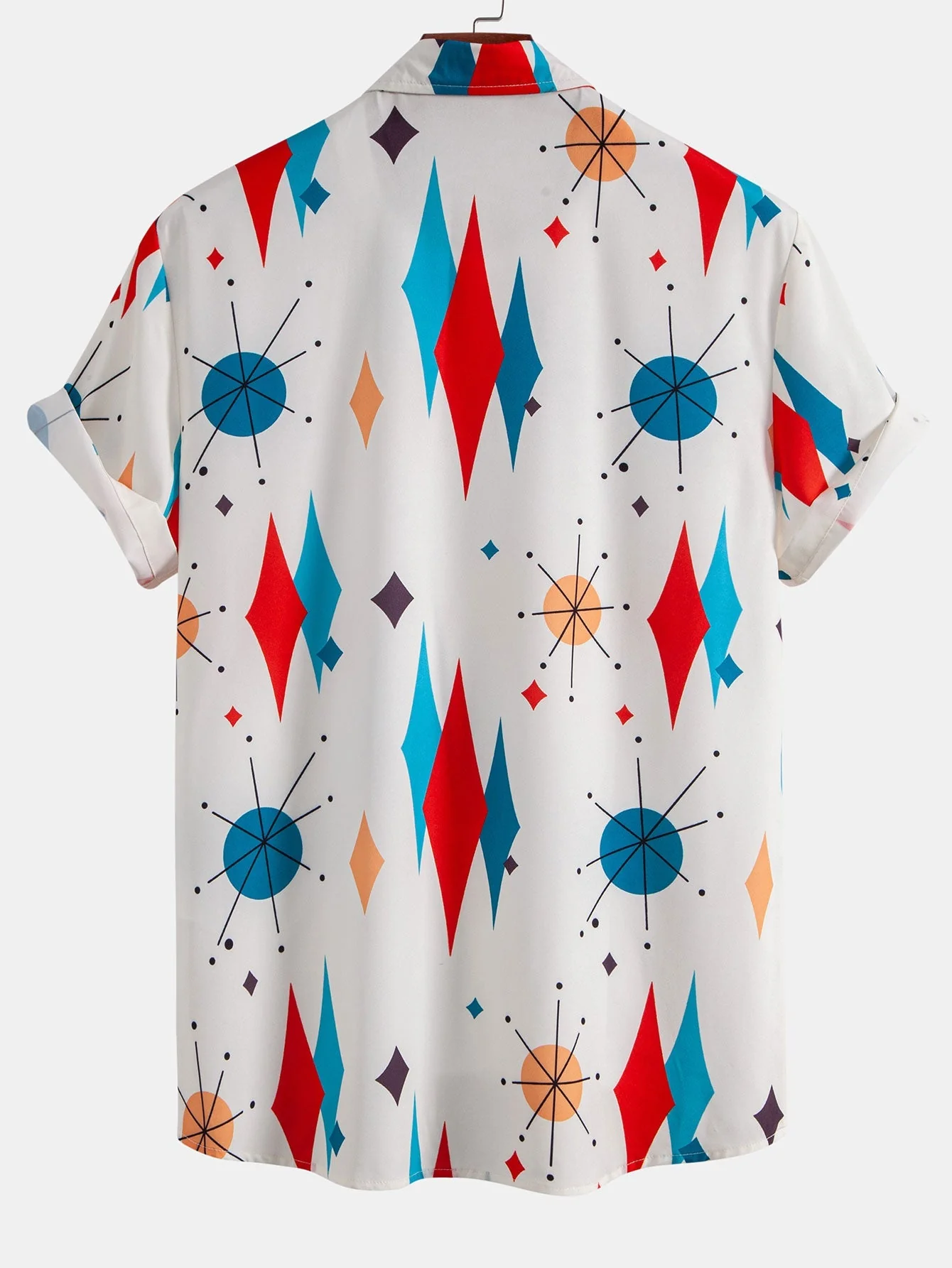 Gilberto® | Atomic Geometric Print Button Up Shirt - Image 2