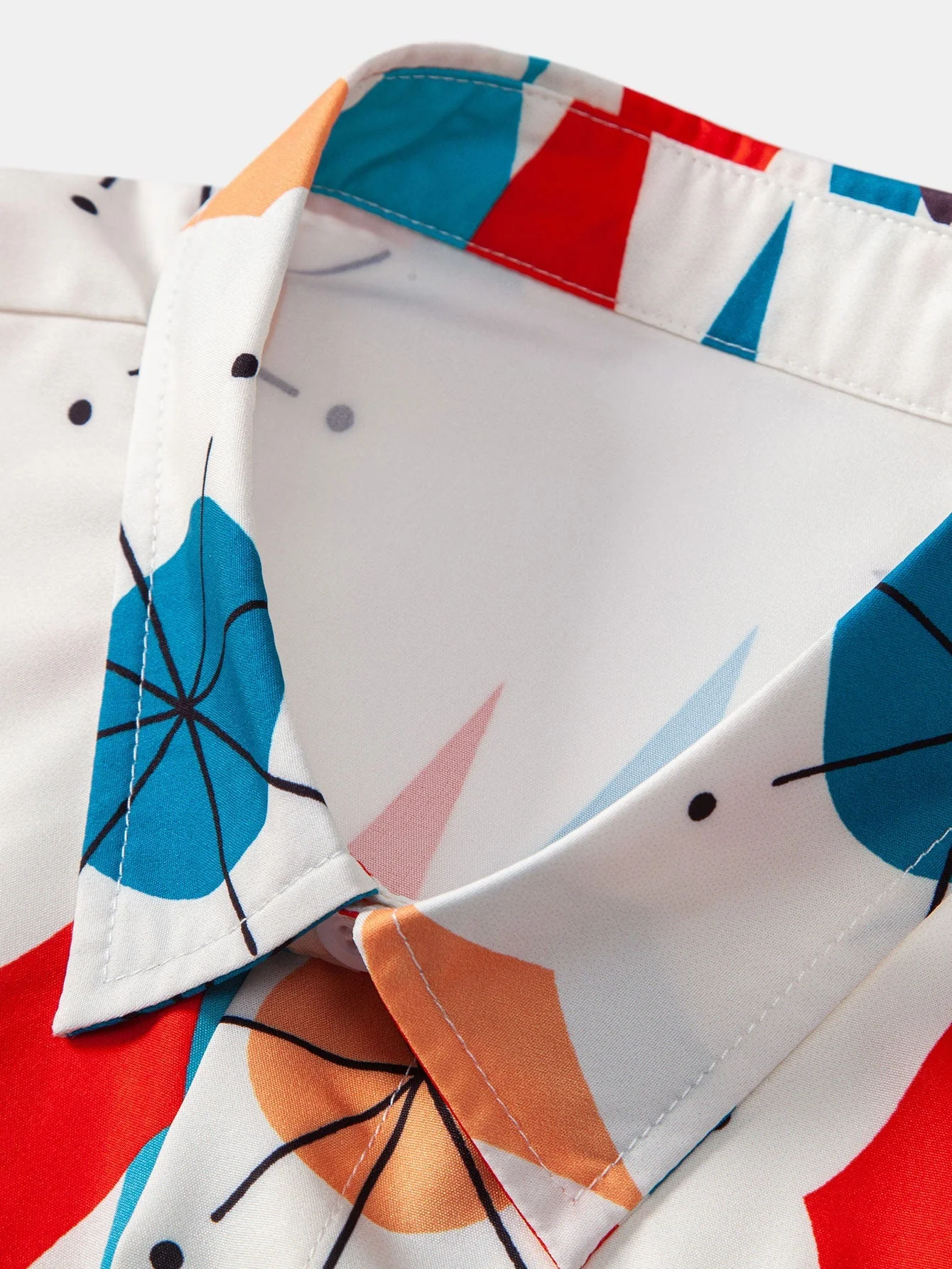 Gilberto® | Atomic Geometric Print Button Up Shirt - Image 3