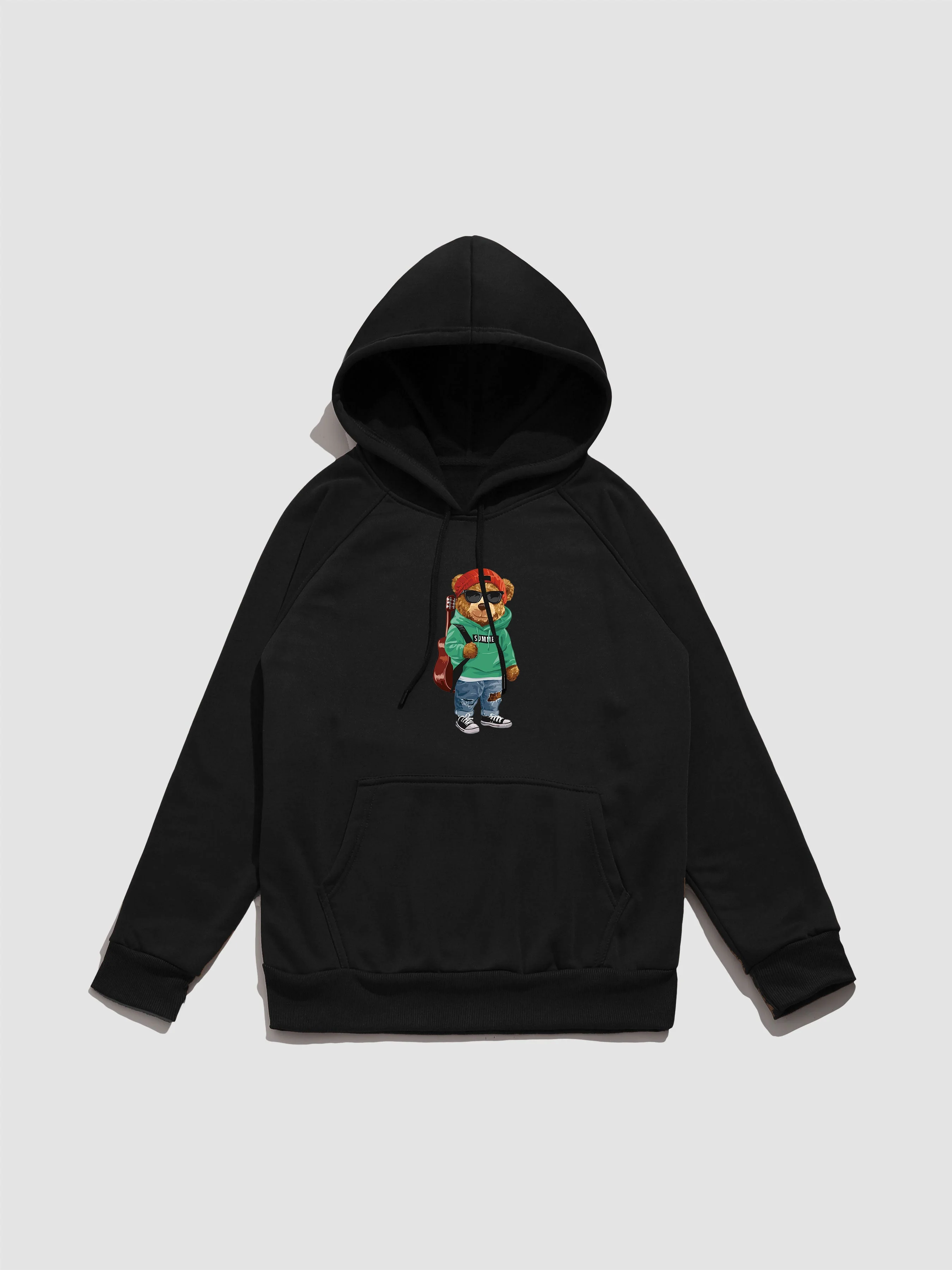 Gino | Guitar Bear Print Hoodie - Image 3