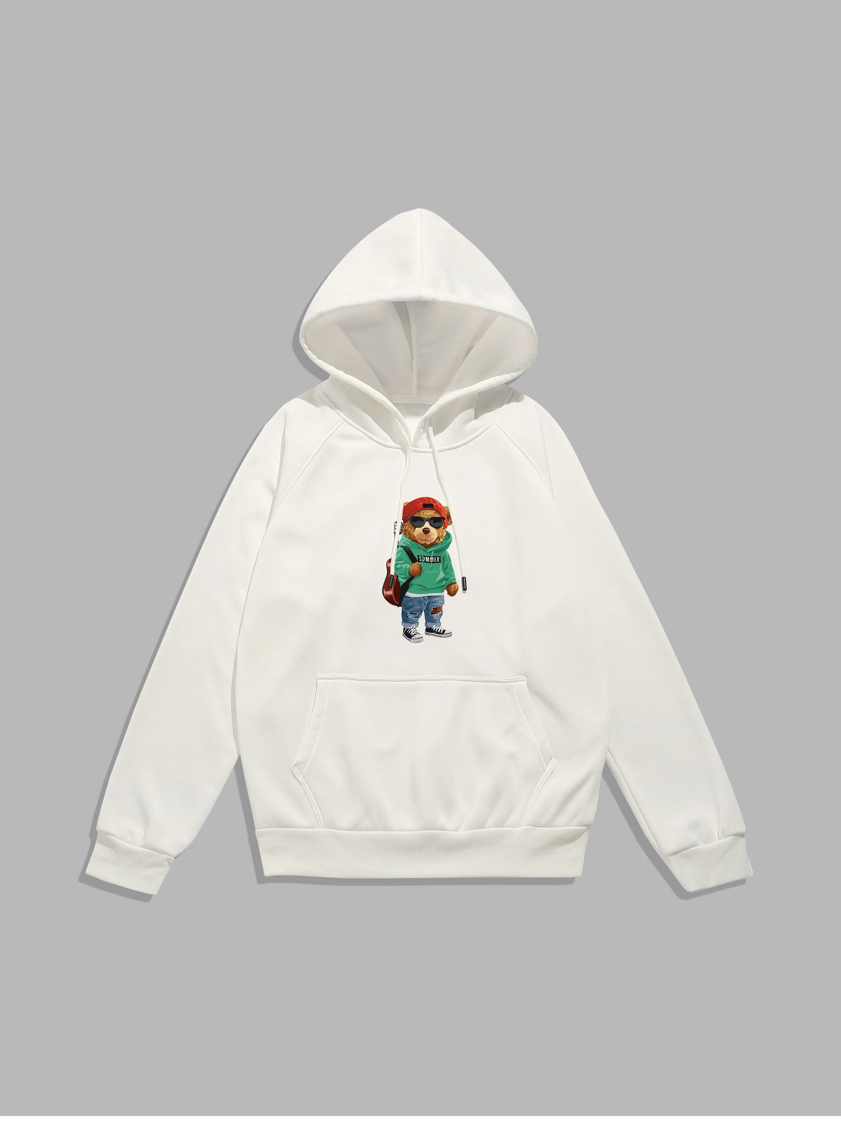 Gino | Guitar Bear Print Hoodie - Image 4