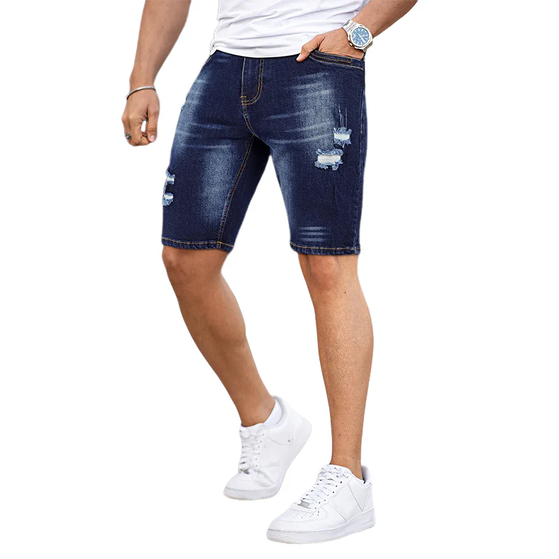 Glenn | Men'S Vintage Distressed Denim Shorts