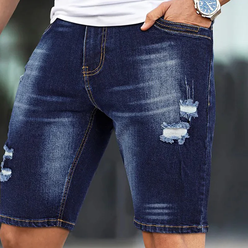 Glenn | Men'S Vintage Distressed Denim Shorts - Image 2