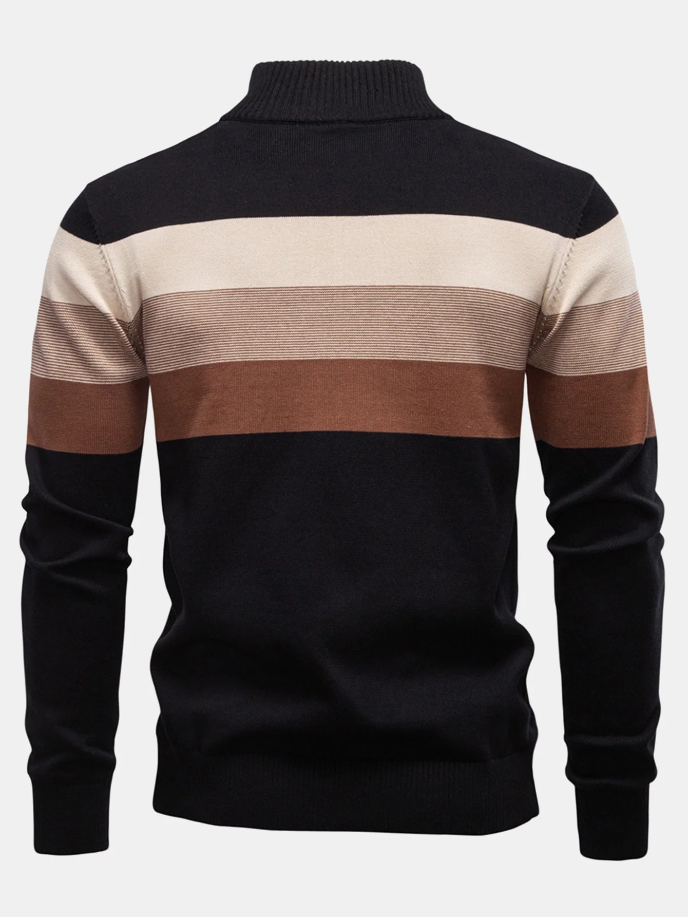 Gracián® | Contrast Stripe Quarter Zip Sweater - Image 13
