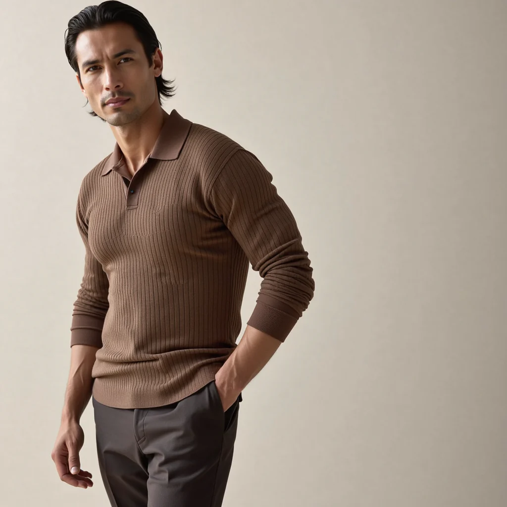 Grant® | Slim Fit Long Sleeve Polo - Image 3