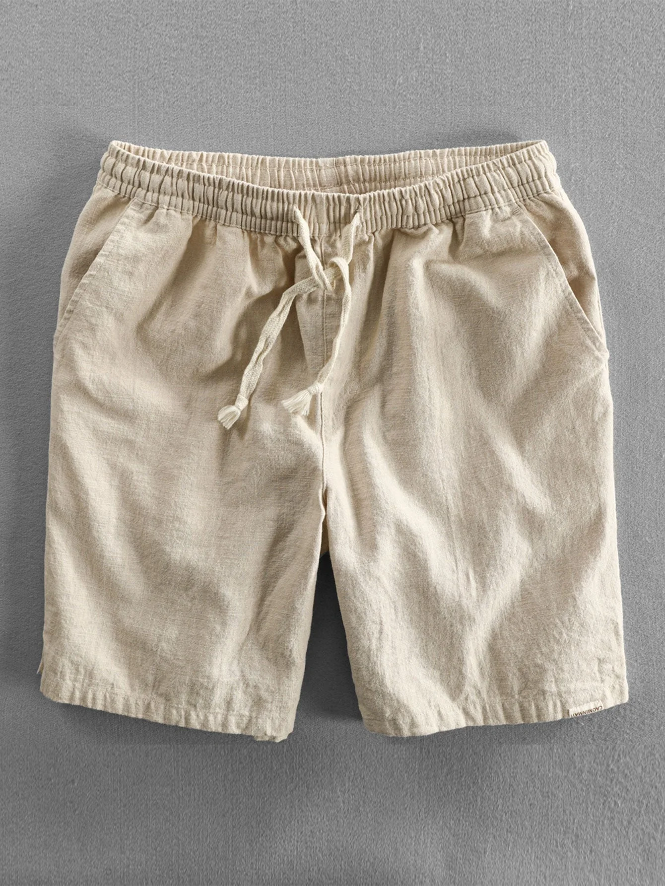 Gualterio® | Short Sleeve V Neck Linen Rayon Blend Shirt & Linen Cotton Blend Drawstring Shorts - Image 10