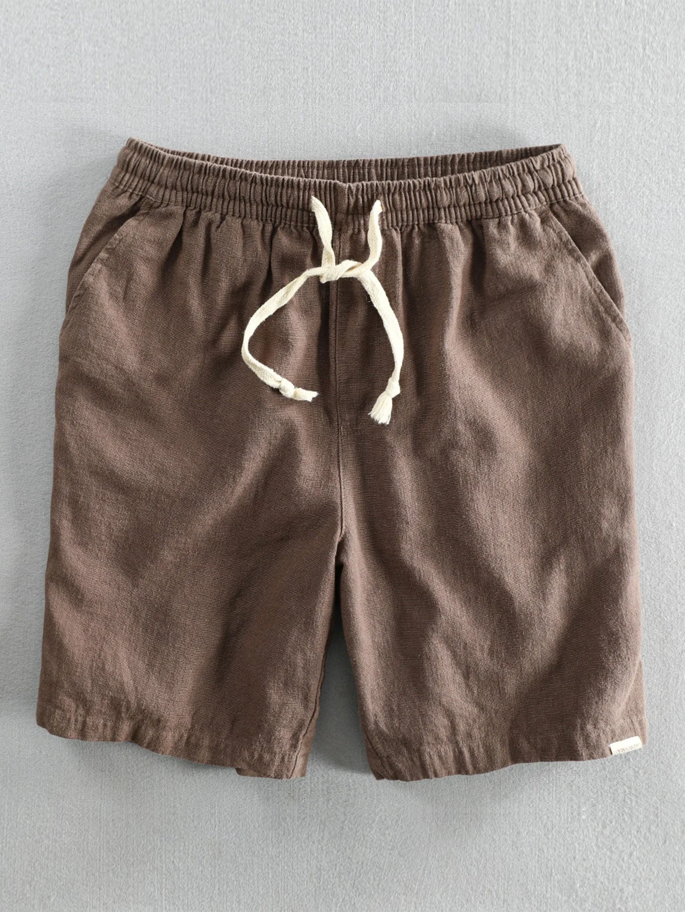 Gualterio® | Short Sleeve V Neck Linen Rayon Blend Shirt & Linen Cotton Blend Drawstring Shorts - Image 12