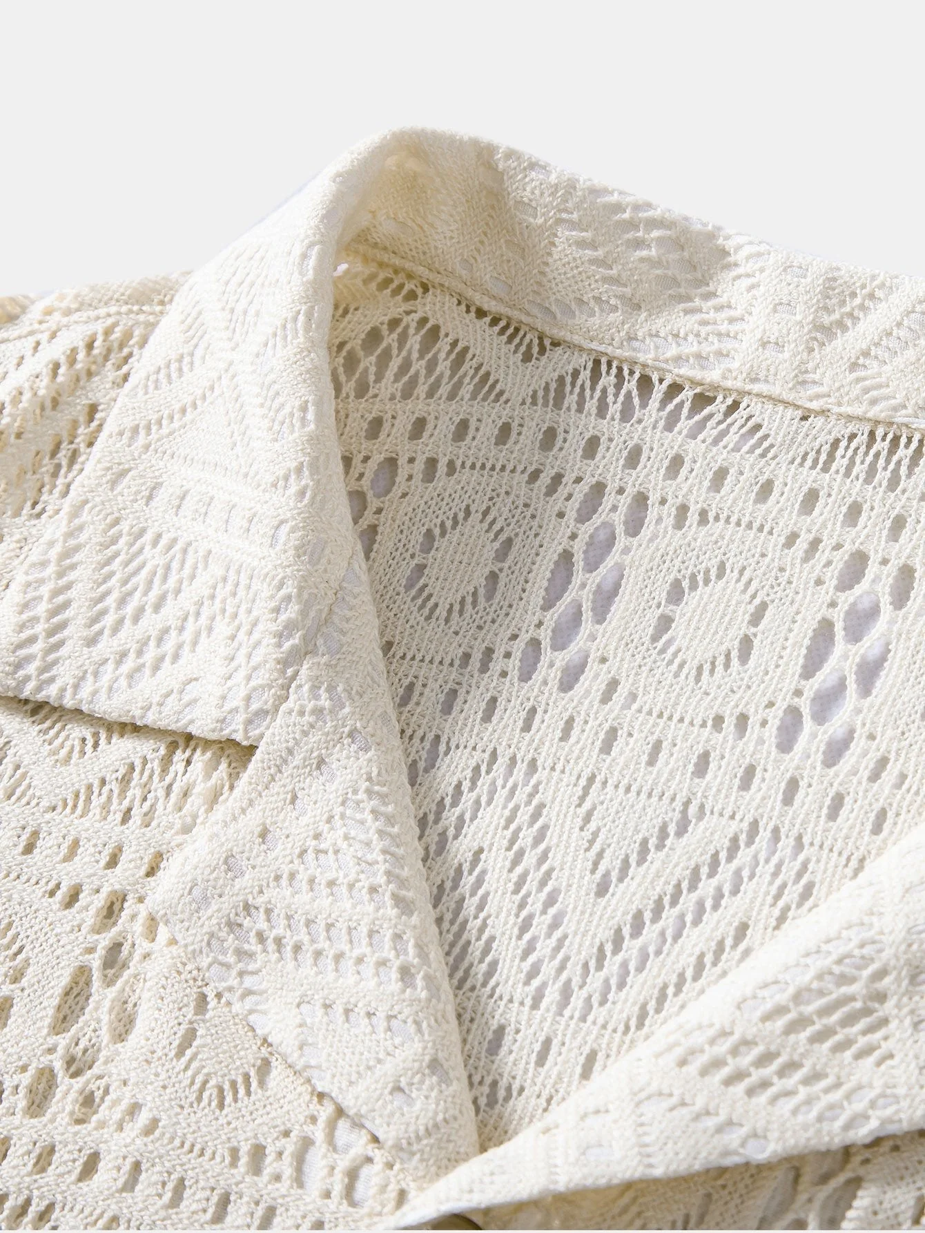 Guillermo® | Short Sleeve Geometry Textured Cuban Shirt - Image 7