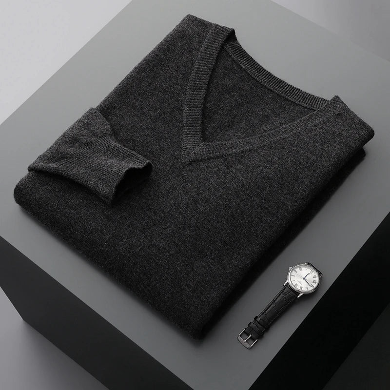 Guillermo | Wool V-Neck Sweater - Image 9