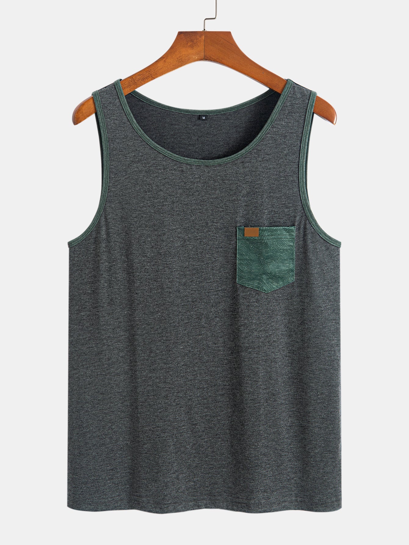 Harold® | Tank Top With Wave Pattern Pocket - Image 3