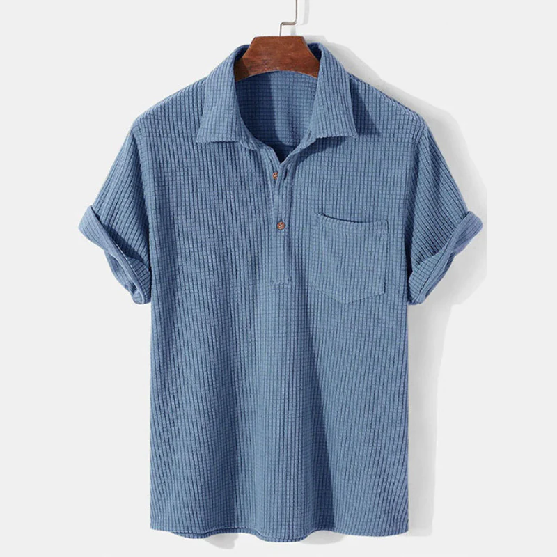 Harrison® | Waffle-Knit Polo Shirt - Image 3