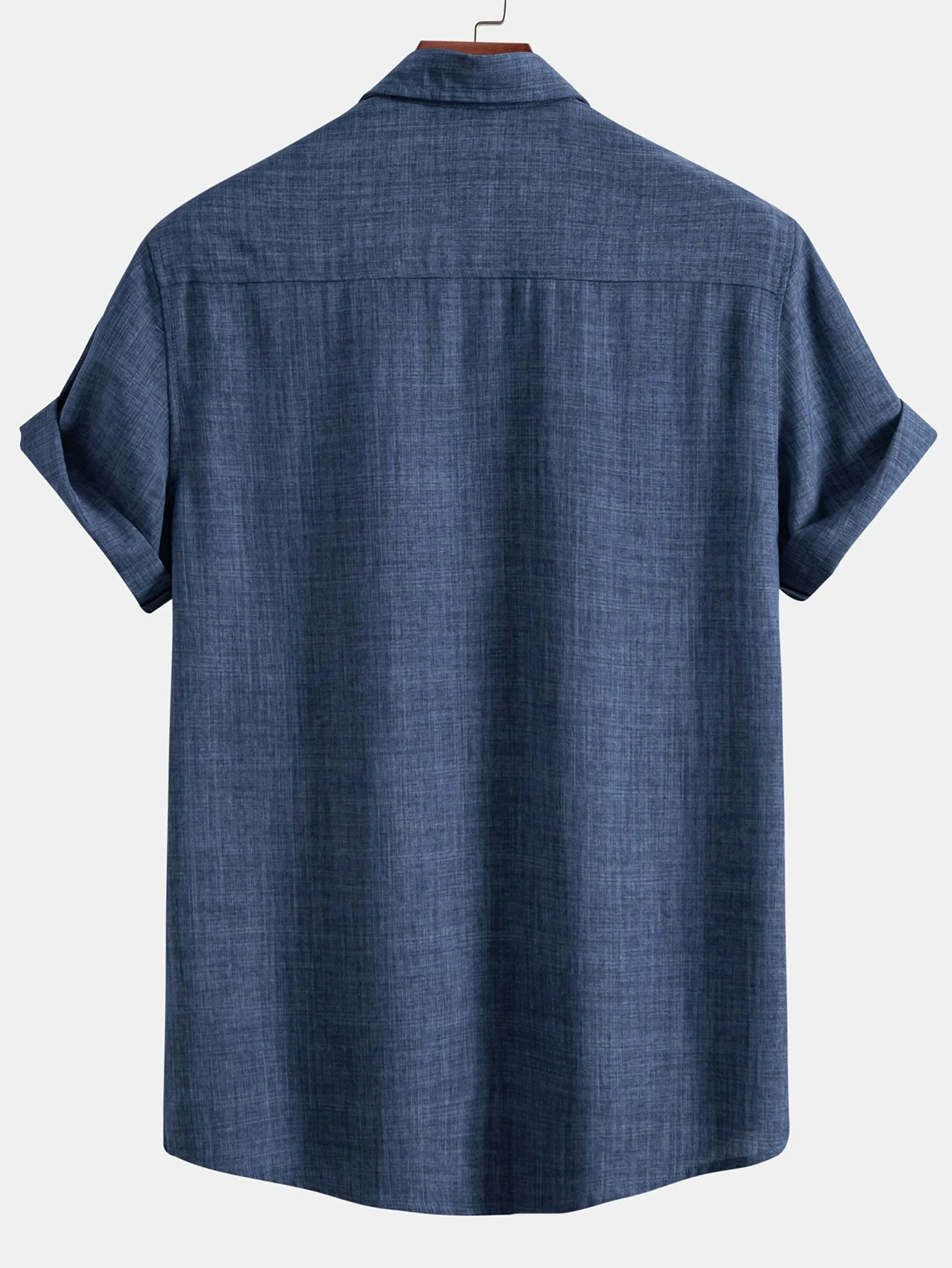Harry® | Textured Button Up Shirt With Two Pockets & Straight Leg Linen Pants - Image 7