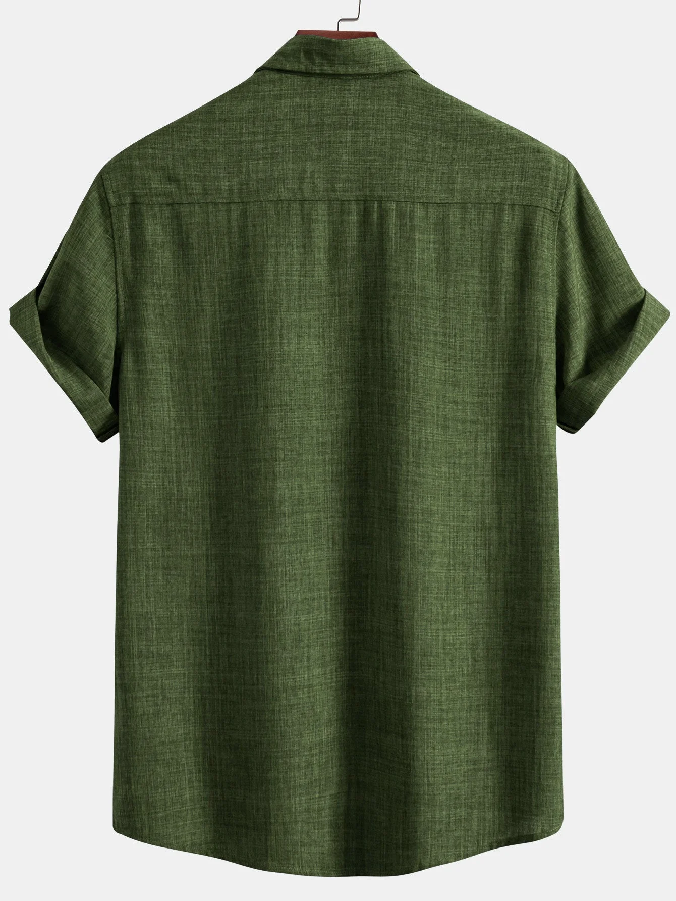 Harry® | Textured Button Up Shirt With Two Pockets & Straight Leg Linen Pants - Image 9