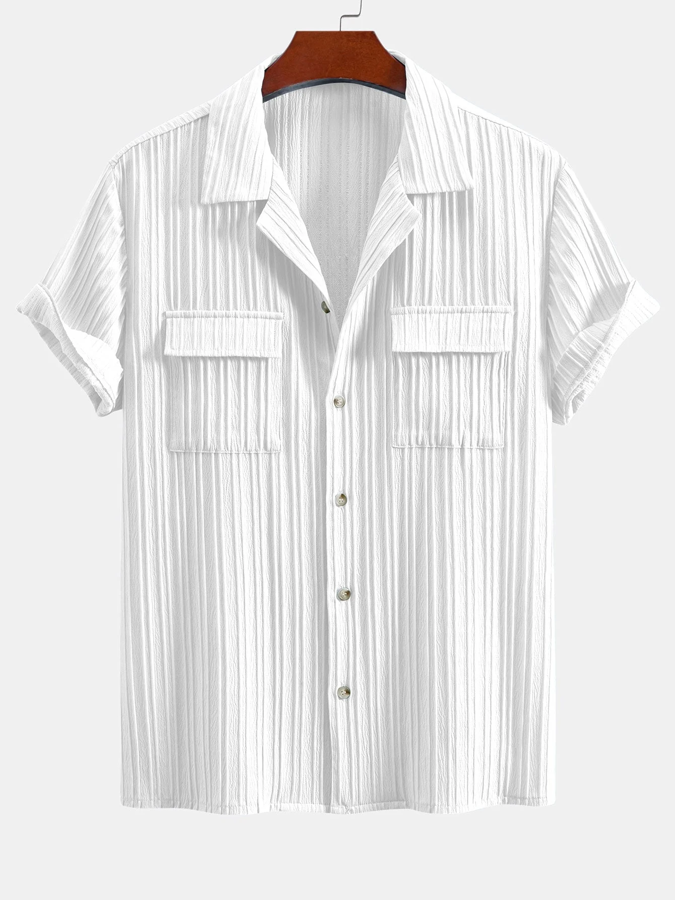 Hayden® | Textured Cuban Collar Pocket Shirt