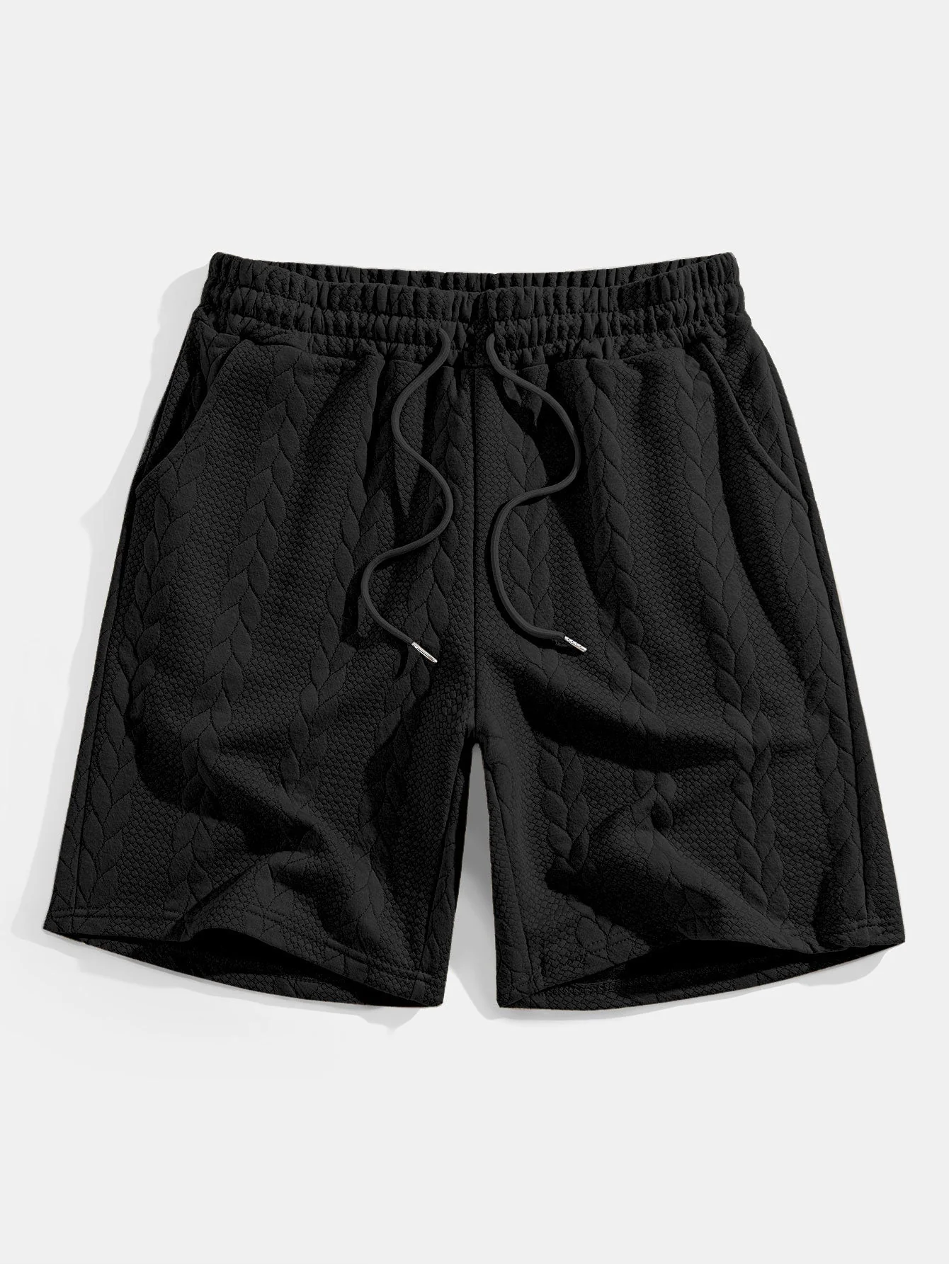 Heraclio® | Relax Fit Mid-Length Sleeve Twist Jacquard T-Shirt & Shorts - Image 14