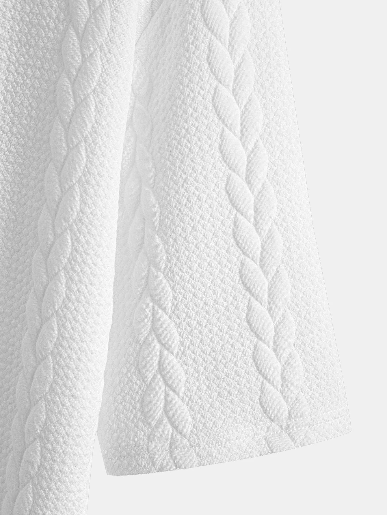 Heraclio® | Relax Fit Mid-Length Sleeve Twist Jacquard T-Shirt & Shorts - Image 20