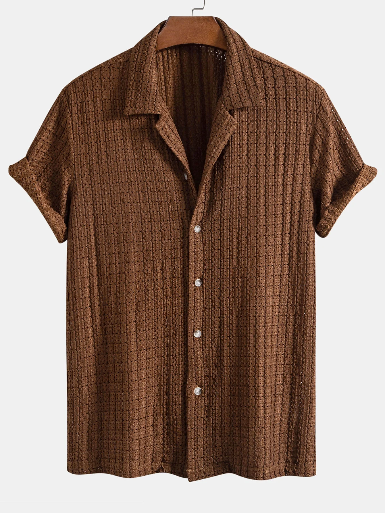 Herbert® | Texture Jacquard Cuban Shirt & Straight Leg Linen Pants - Image 5