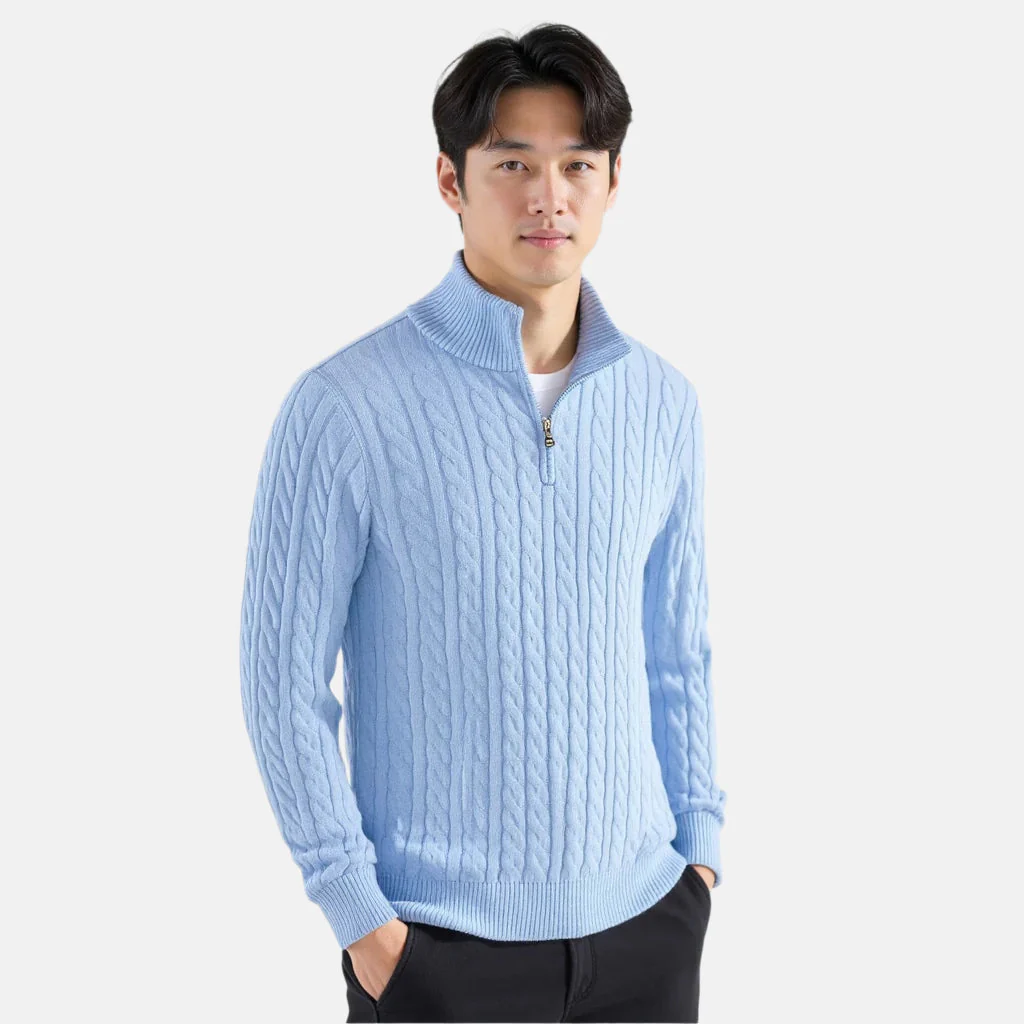 Herberto® | Quarter-Zip Knitted Jumper - Image 6