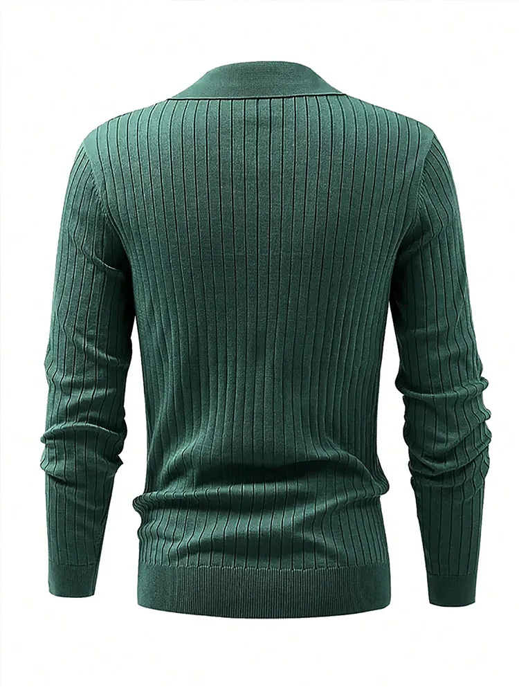 Hermes® | Long Sleeve Ribbed Polo - Image 4