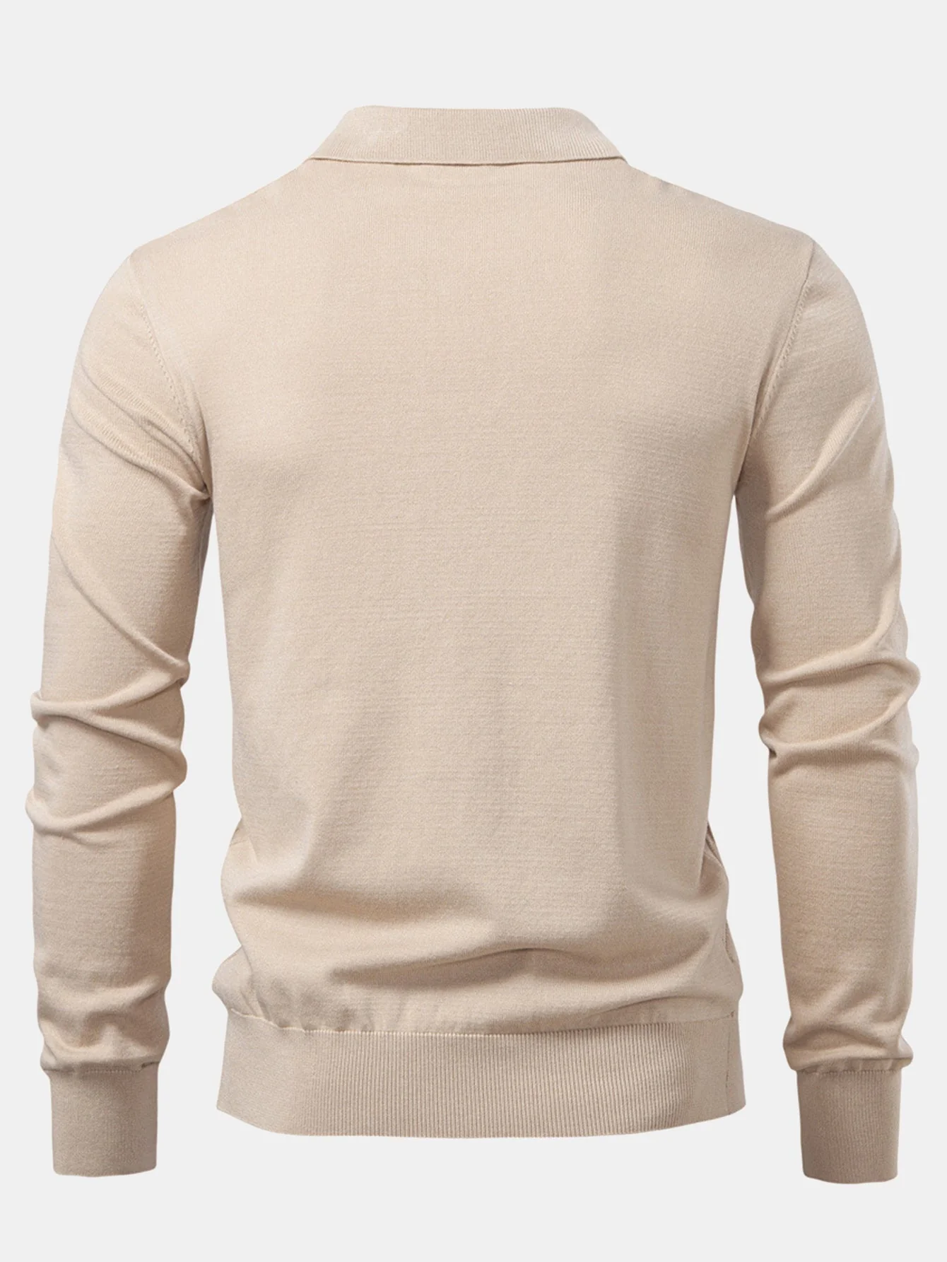Hernán® | Long Sleeve V-Neck Knit Polo Shirt - Image 6
