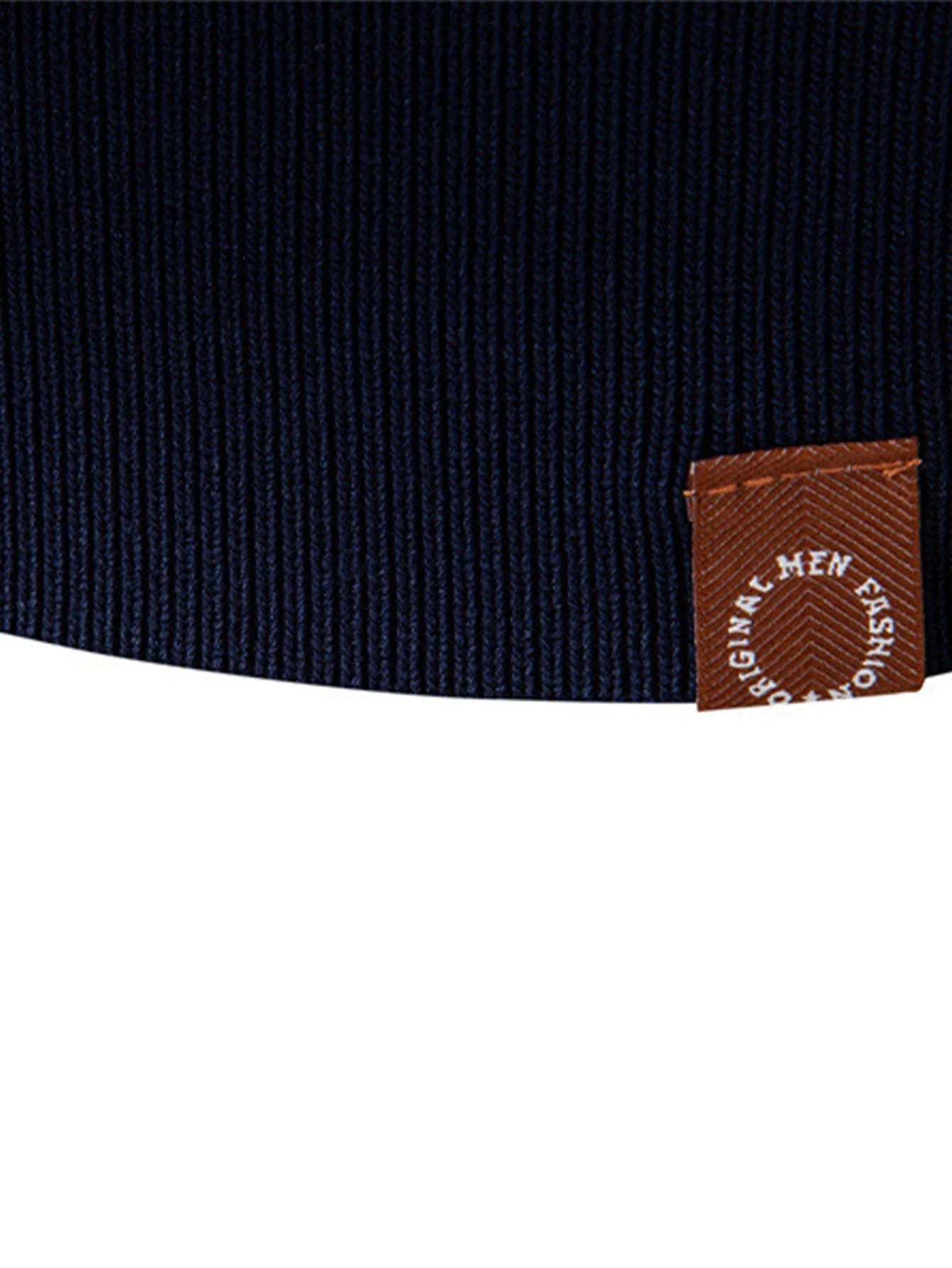 Higinio® | Long Sleeved Knitted Stripe Jacquard Polo Shirt - Image 10