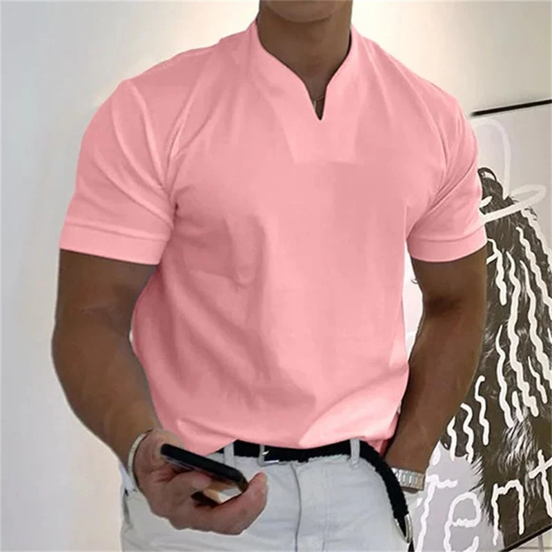 Higinio® | V-Neck Fitted T-Shirt - Image 9