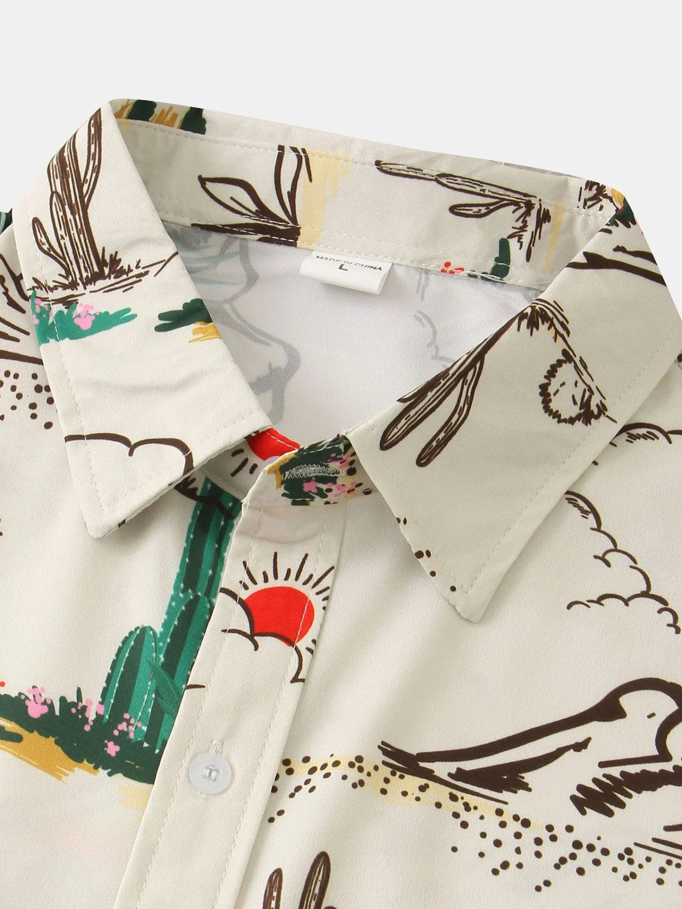 Hilario® | Cactus Print Shirt - Image 3