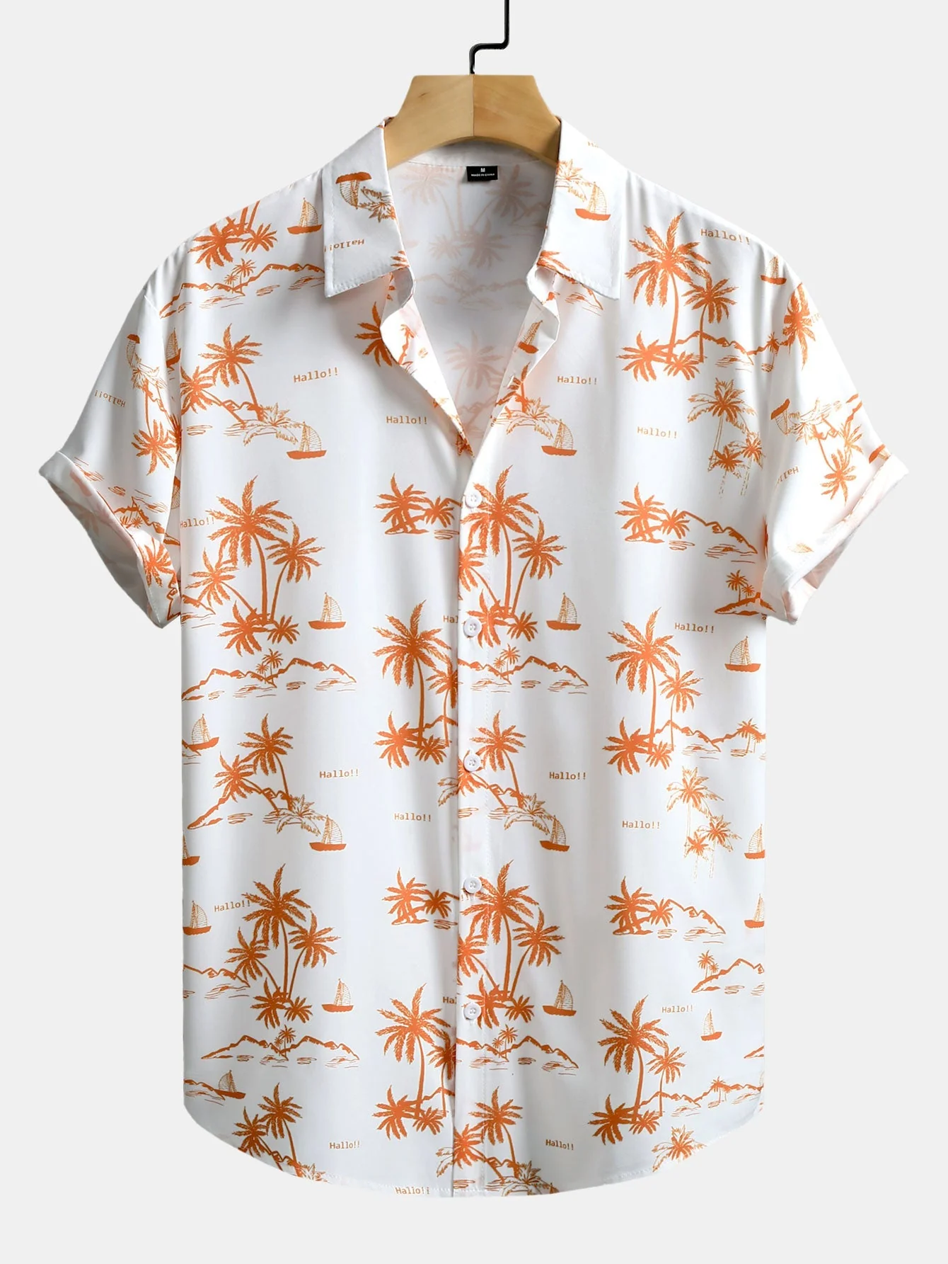 Hipólito® | Palm Tree Print Button Up Shirt & Swim Shorts - Image 3