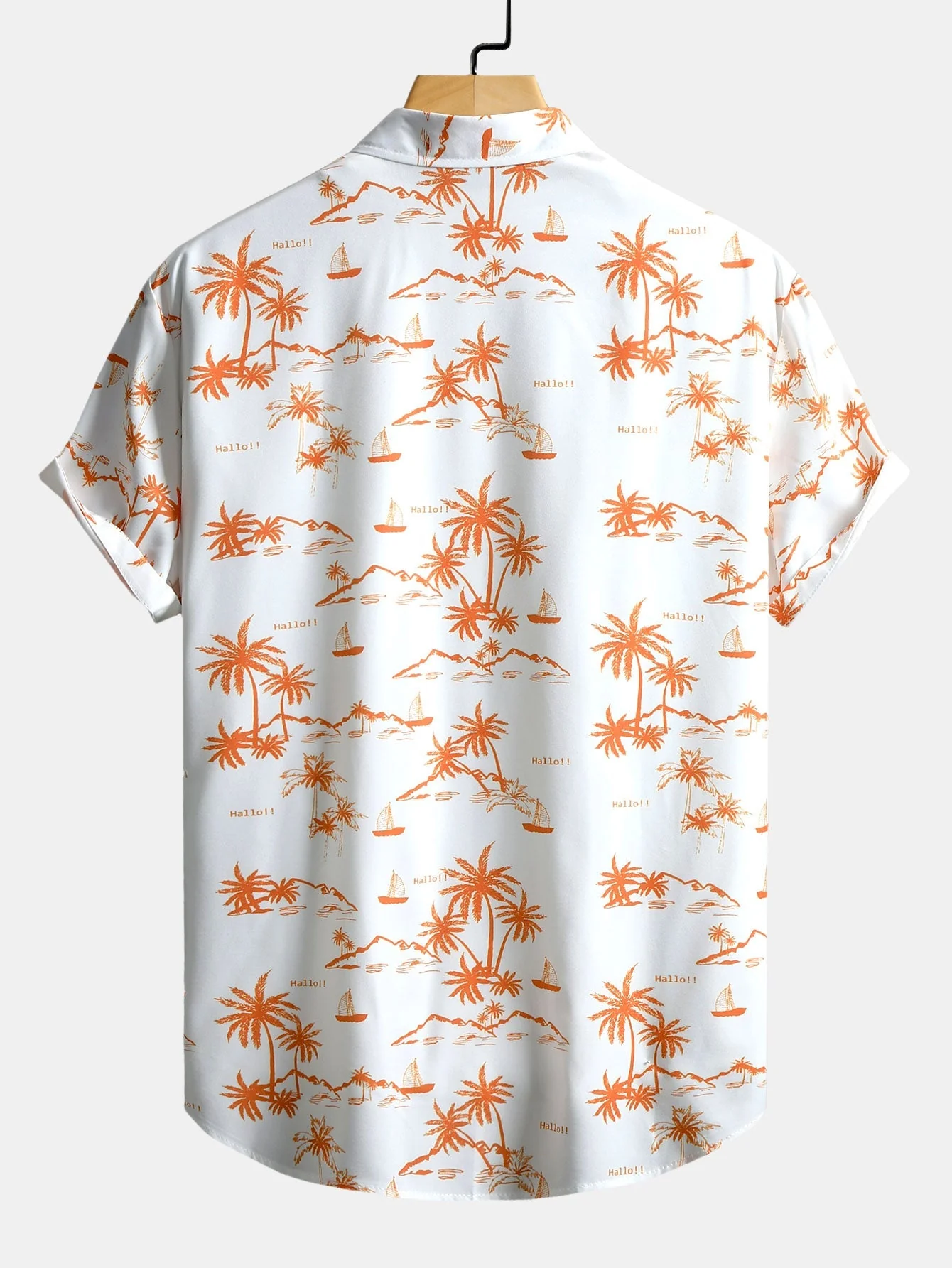 Hipólito® | Palm Tree Print Button Up Shirt & Swim Shorts - Image 4