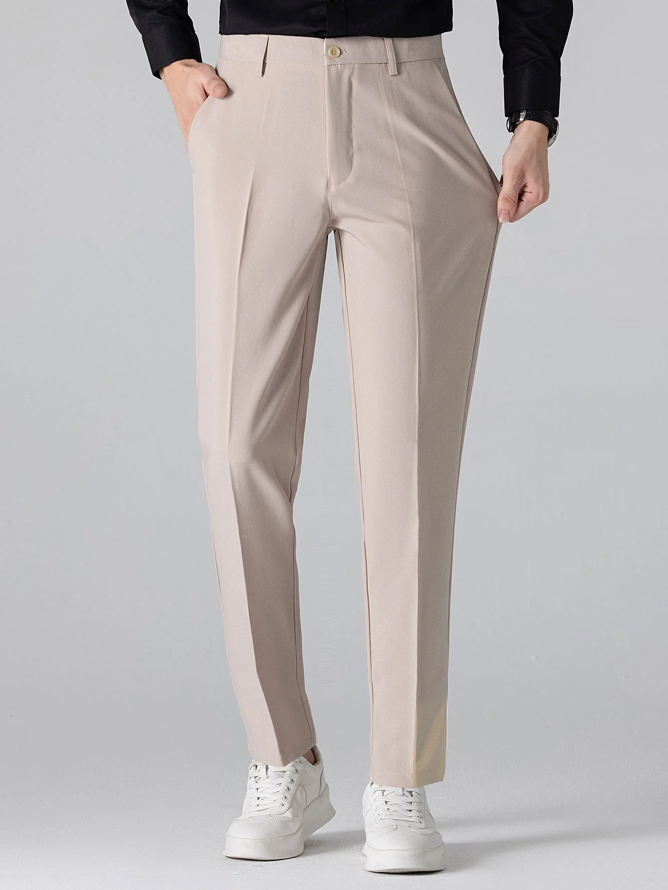 hola Long Sleeve Plaid Button-Down Shirt & Slim Fit Skinny Leg Pants - Image 20