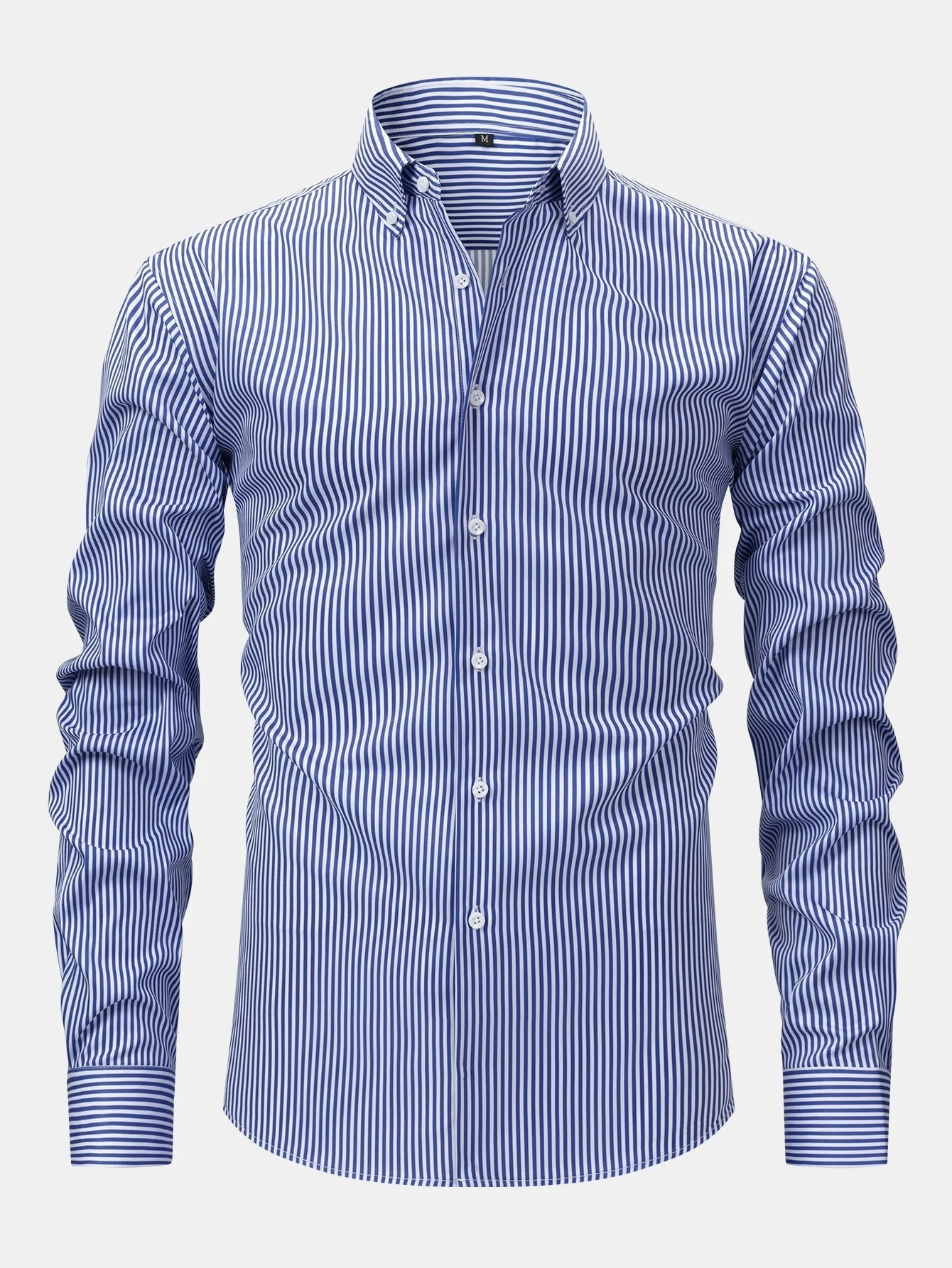 hola STRIPED LONG SLEEVE BUTTON-DOWN SHIRT & SLIM FIT SKINNY LEG PANTS - Image 9