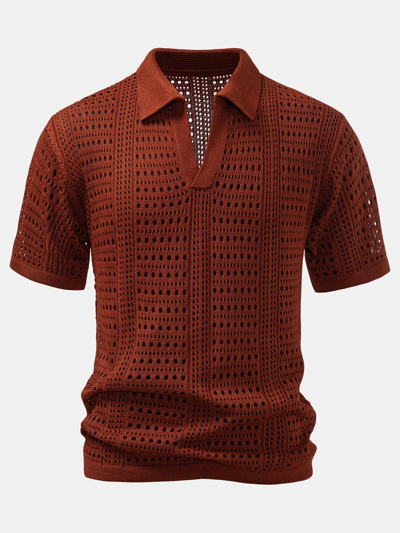 hola V-NECK KNITTED POLO