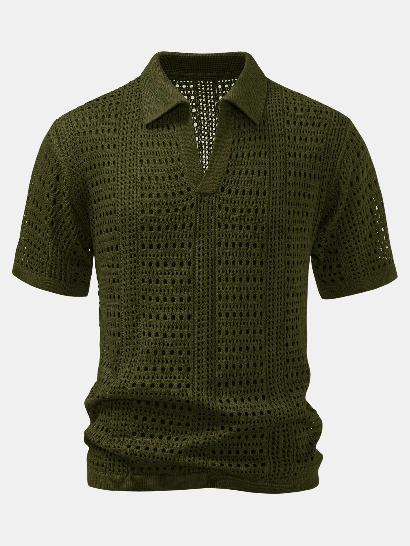hola V-NECK KNITTED POLO - Image 7