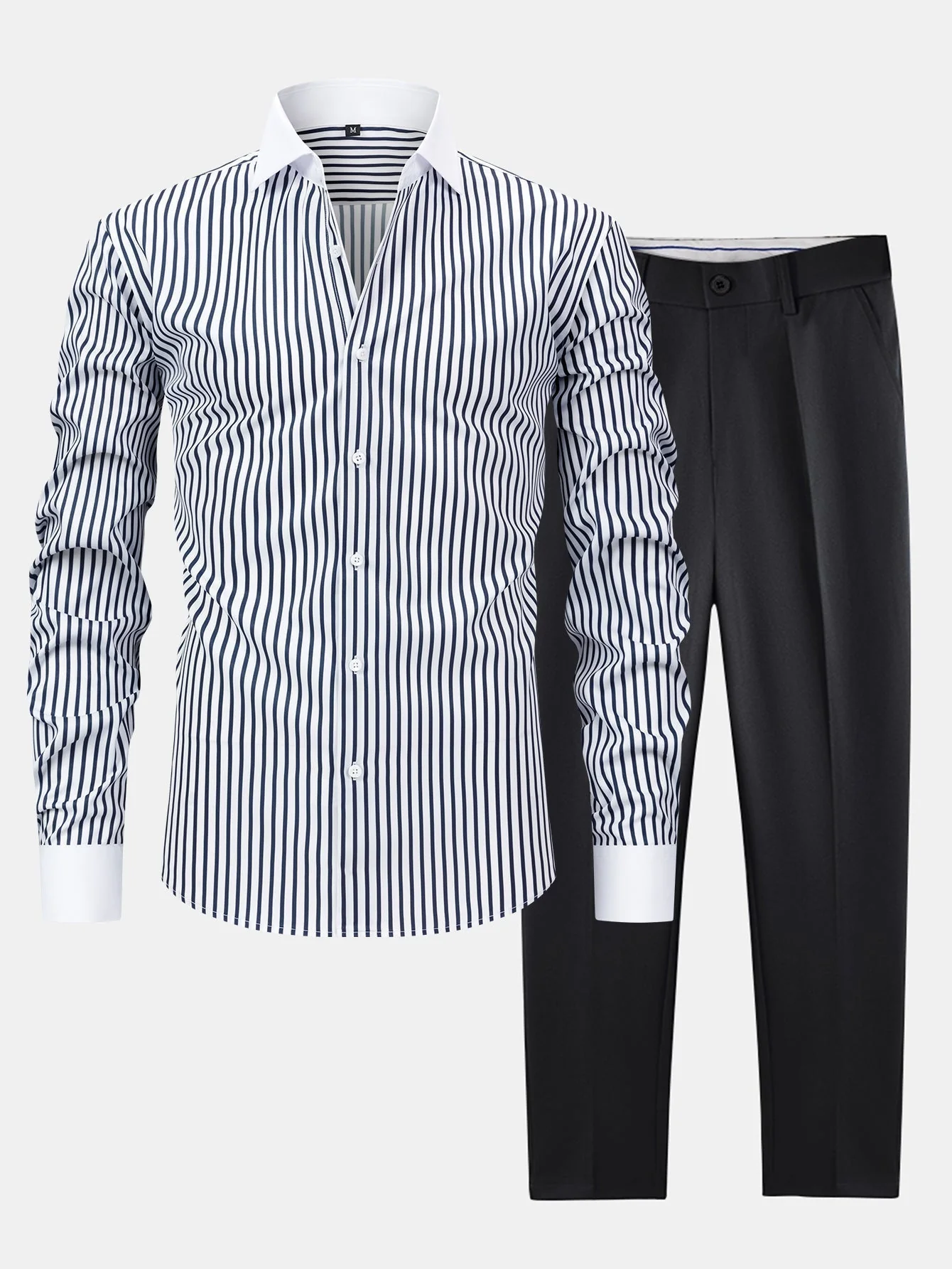 hola WINCHESTER STRIPED SHIRT & SLIM FIT TROUSERS - Image 3