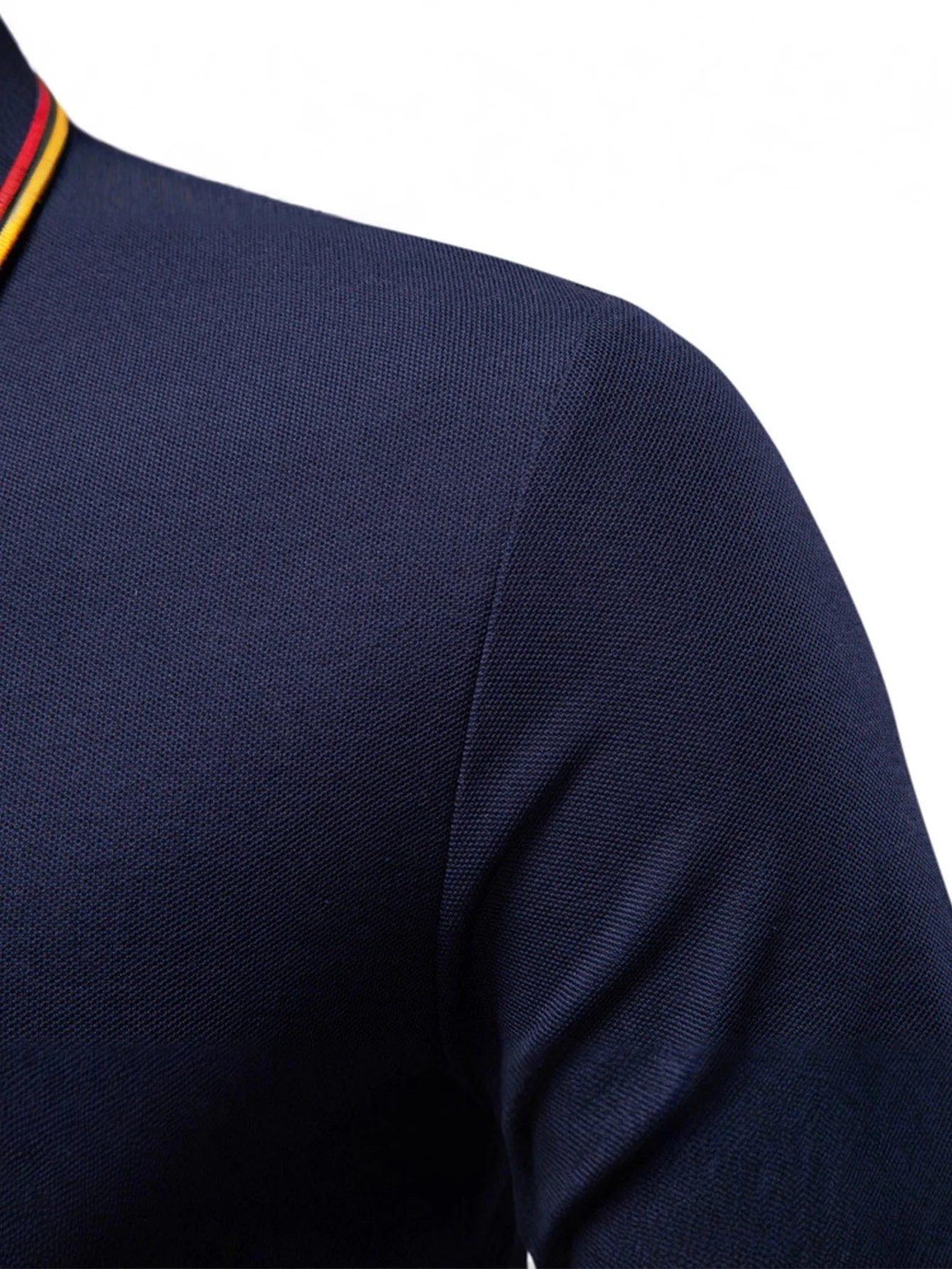 Horacio® | Long Sleeved Contrast Polo Shirt - Image 6