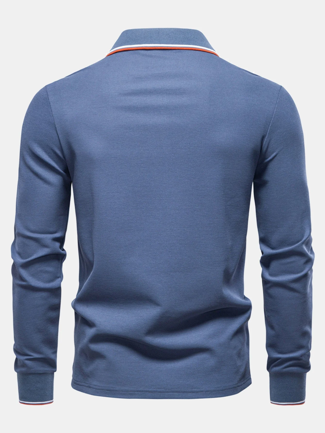 Horacio® | Long Sleeved Contrast Polo Shirt - Image 7
