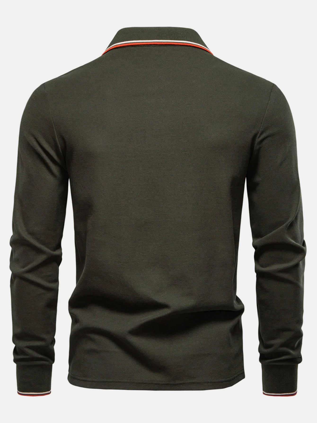 Horacio® | Long Sleeved Contrast Polo Shirt - Image 9