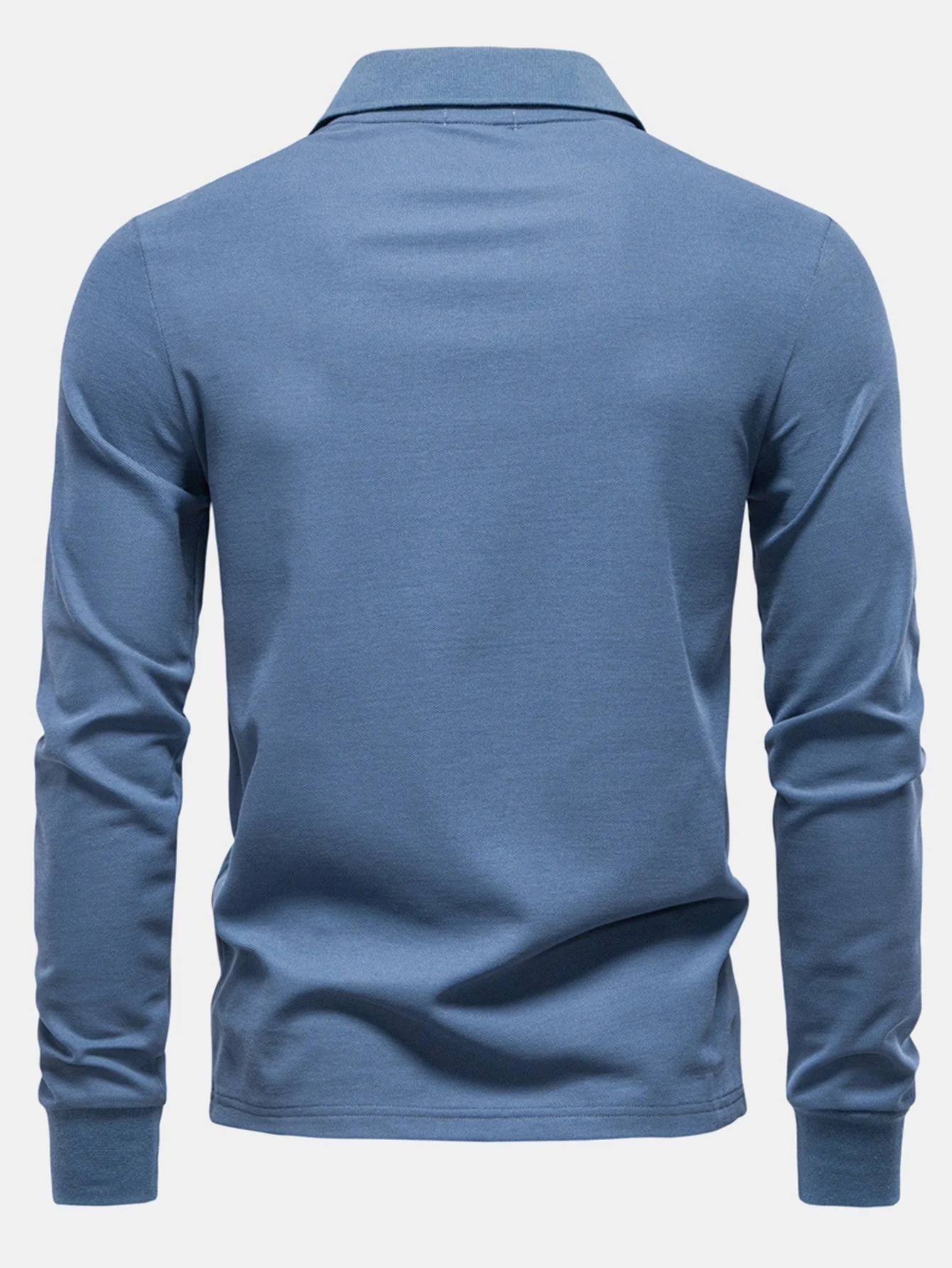 Hubert® | Long Sleeved Giraffe Embroidery Polo Shirt - Image 11