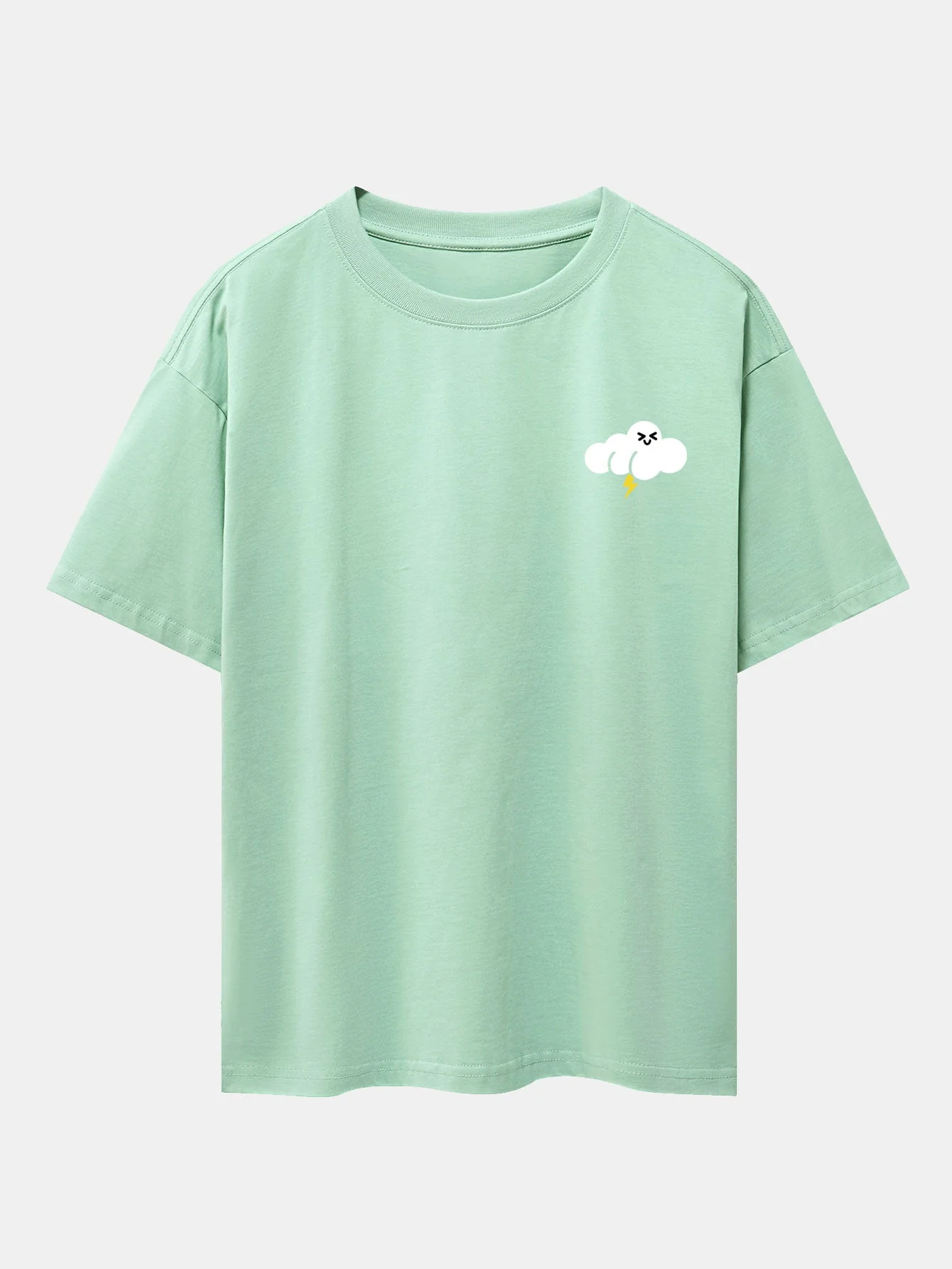 Hubert® | Thundercloud Print Drop Shoulder Oversize T-Shirt - Image 12