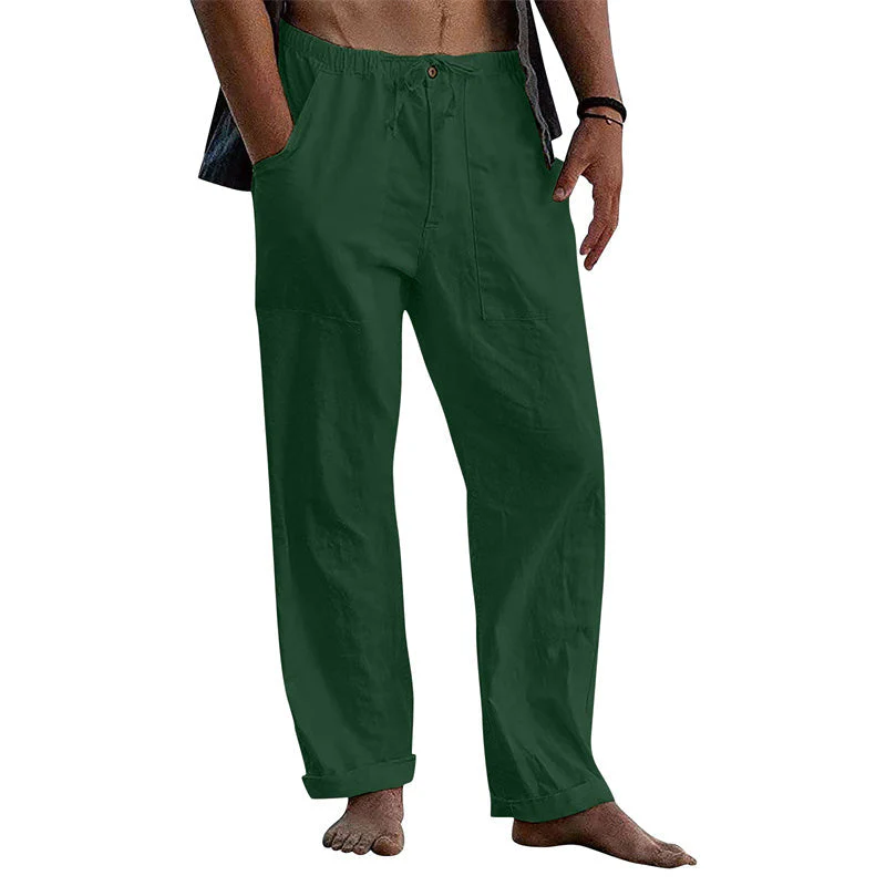 Hugo® | Straight Trousers Made Of Loose Cotton-Linen - Image 10