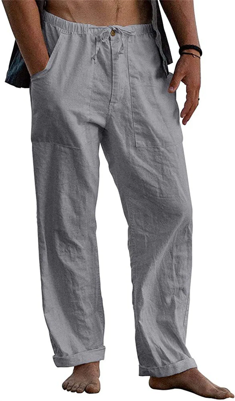 Hugo® | Straight Trousers Made Of Loose Cotton-Linen - Image 11
