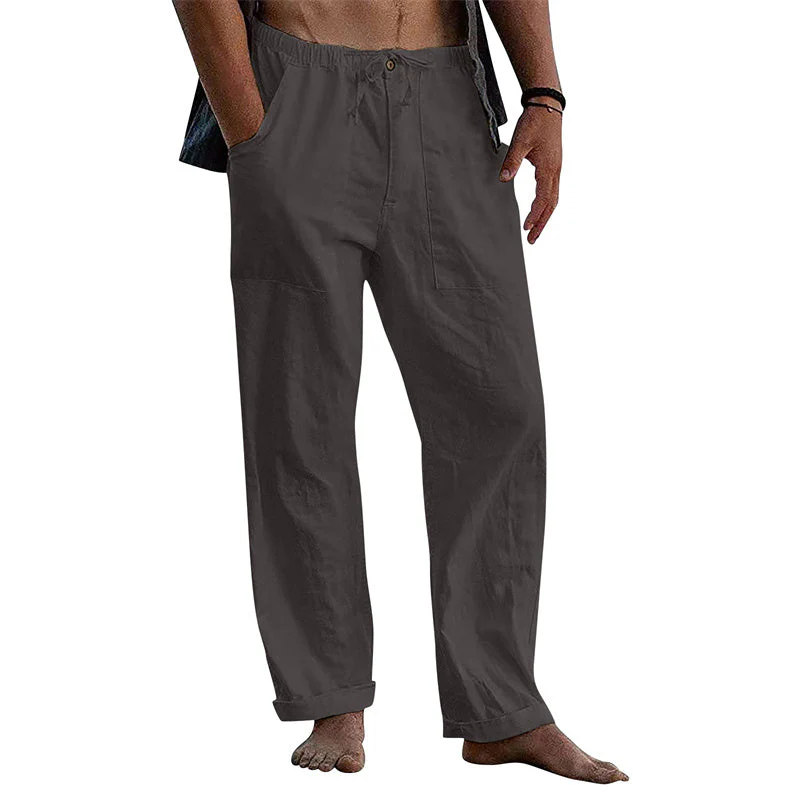Hugo® | Straight Trousers Made Of Loose Cotton-Linen - Image 5