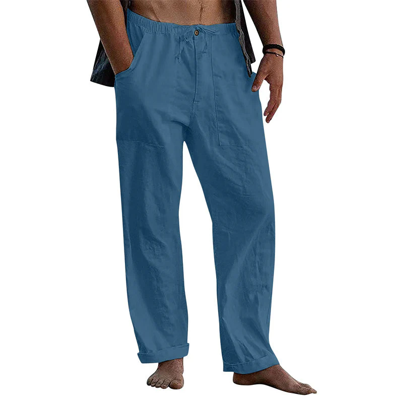Hugo® | Straight Trousers Made Of Loose Cotton-Linen - Image 6