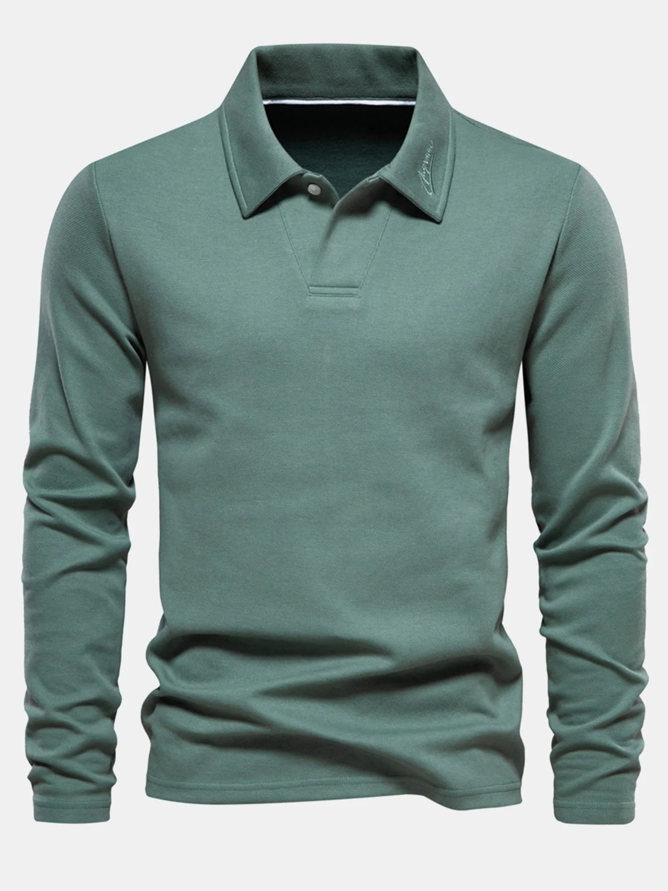Humberto® | Long Sleeved V-Neck Polo Shirt - Image 4