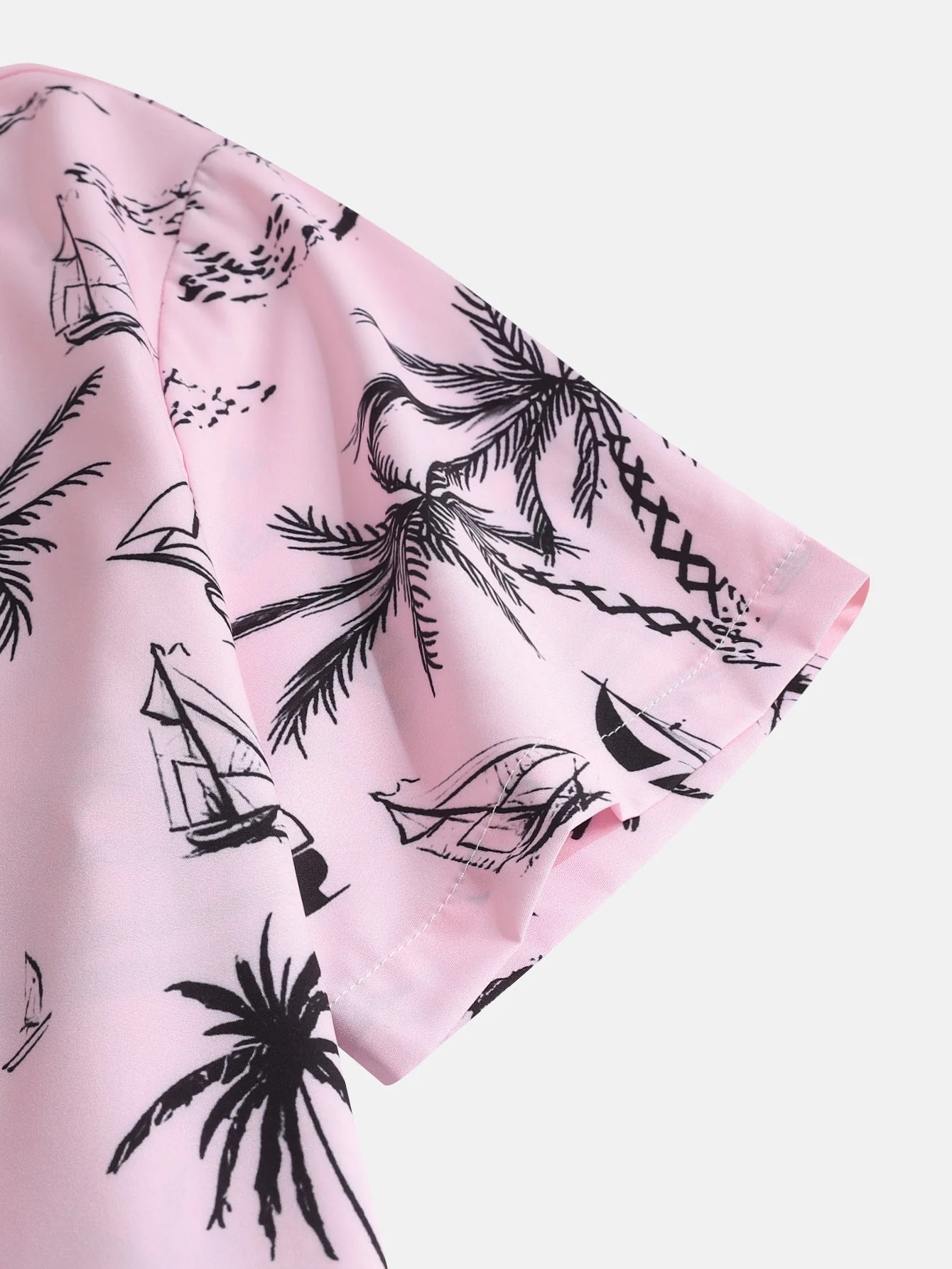 Iago® | Palm Tree Sailboat Print Button Up Shirt - Image 4