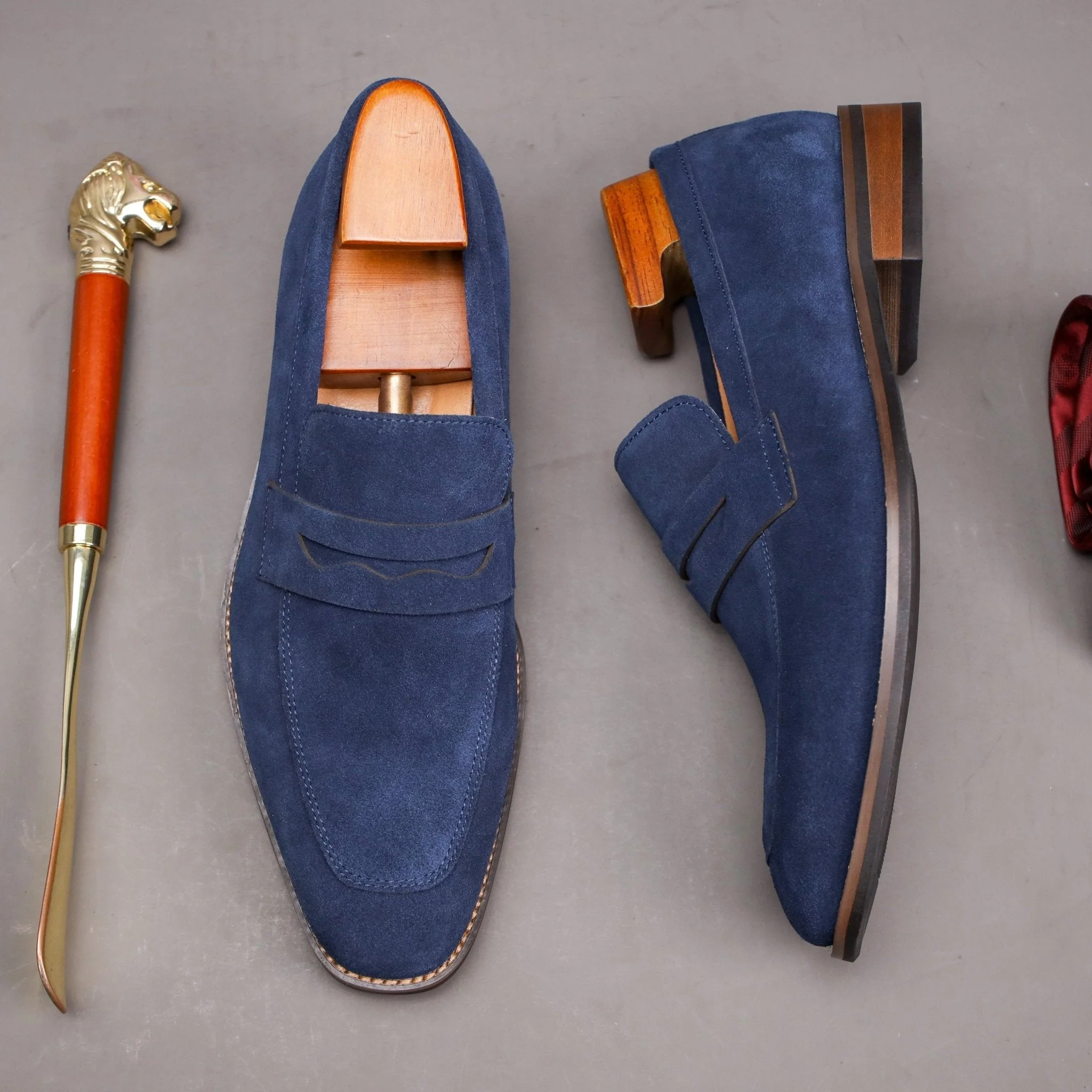 Iago | Modern Penny Loafers for Men – Suede Slip-On Style - Image 3