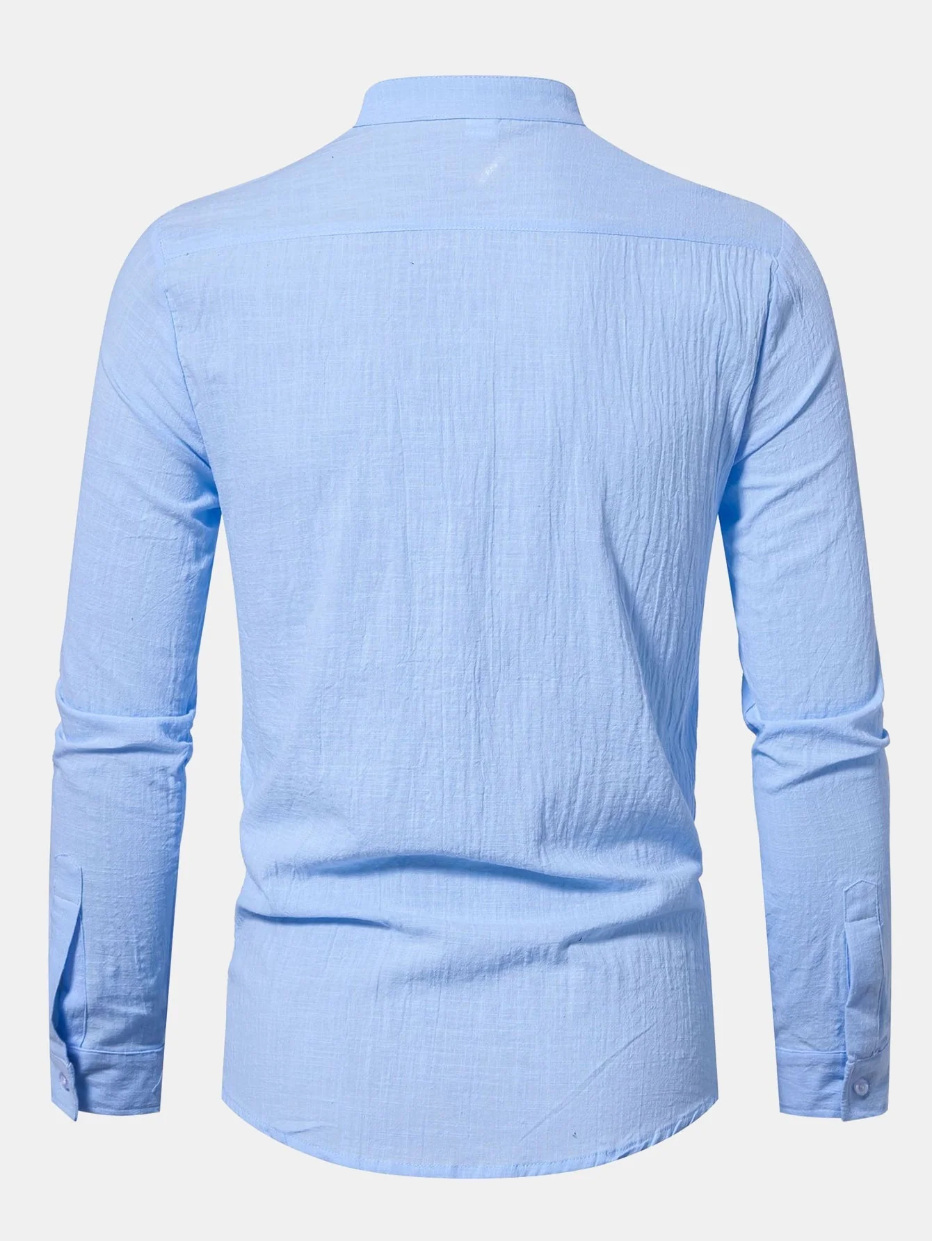 Ian® | Long Sleeved Textured Stand Collar Shirt - Image 13