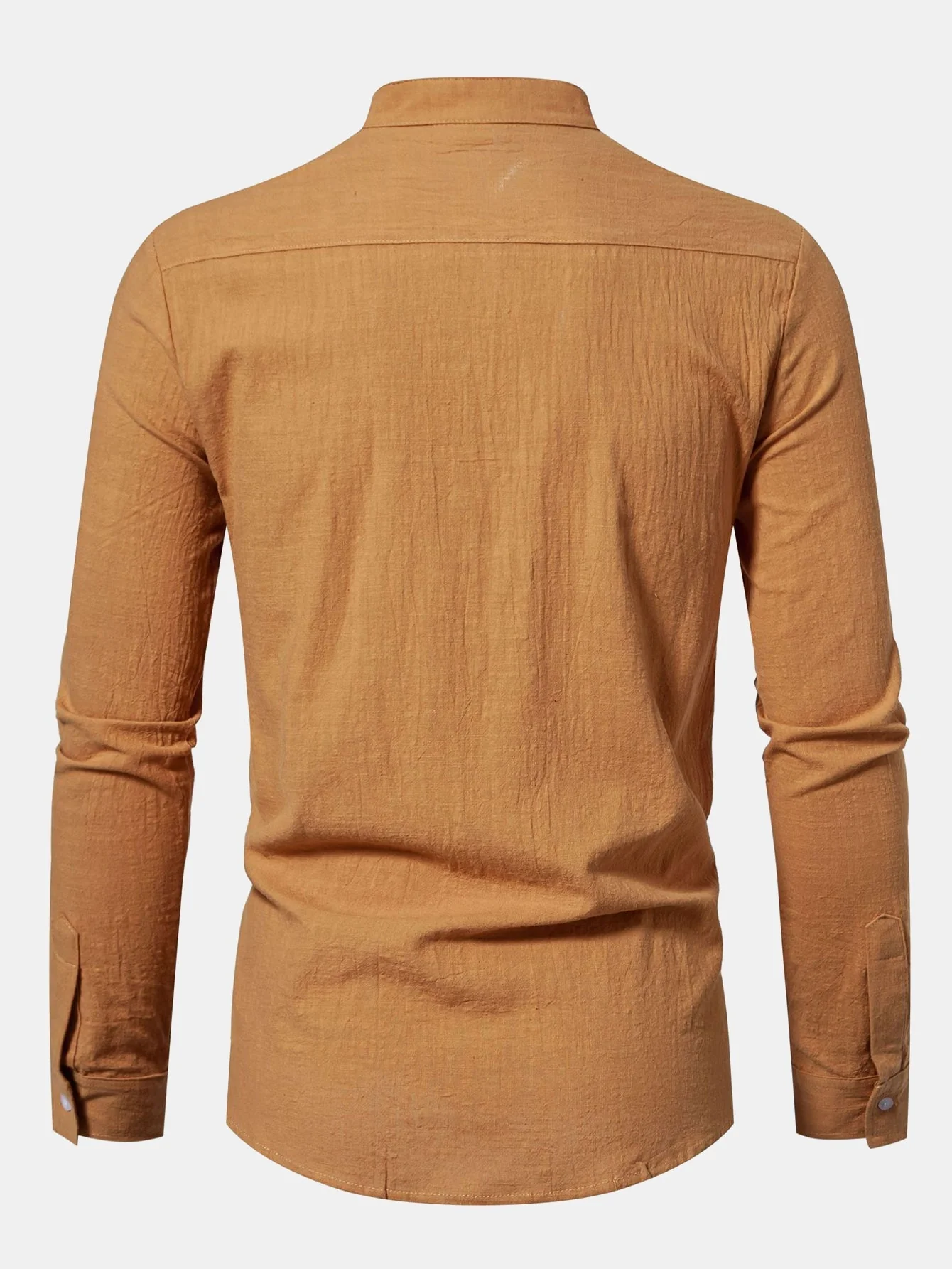 Ian® | Long Sleeved Textured Stand Collar Shirt - Image 7