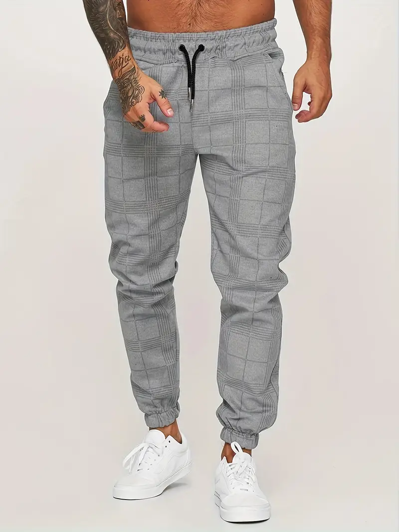 Ianto® | Casual Retro Check Jogging Pants For Men