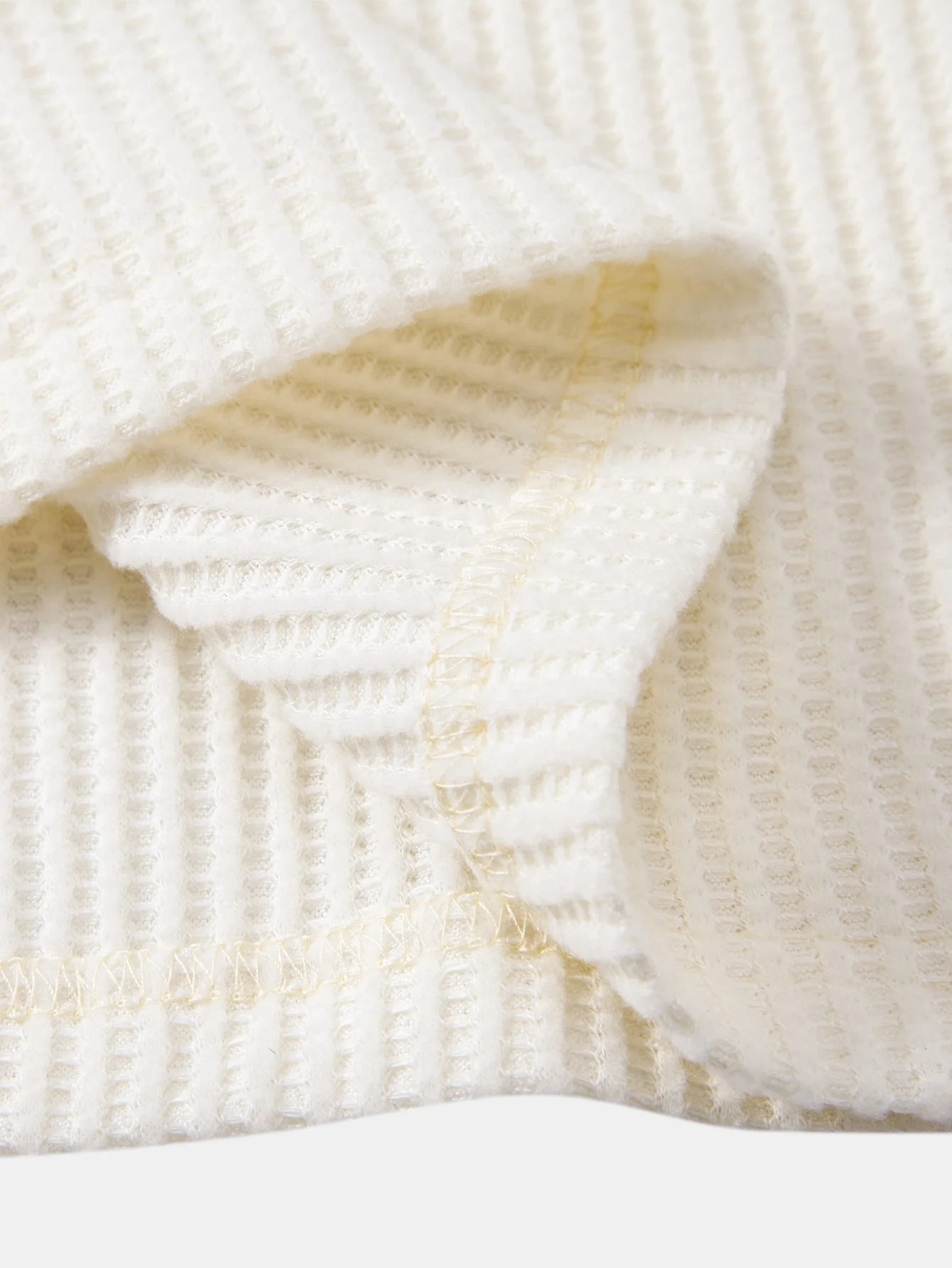 Imran® | Long Sleeve Waffle Mock Neck T-Shirt & Drawstring Knitted Waffle Pants - Image 10